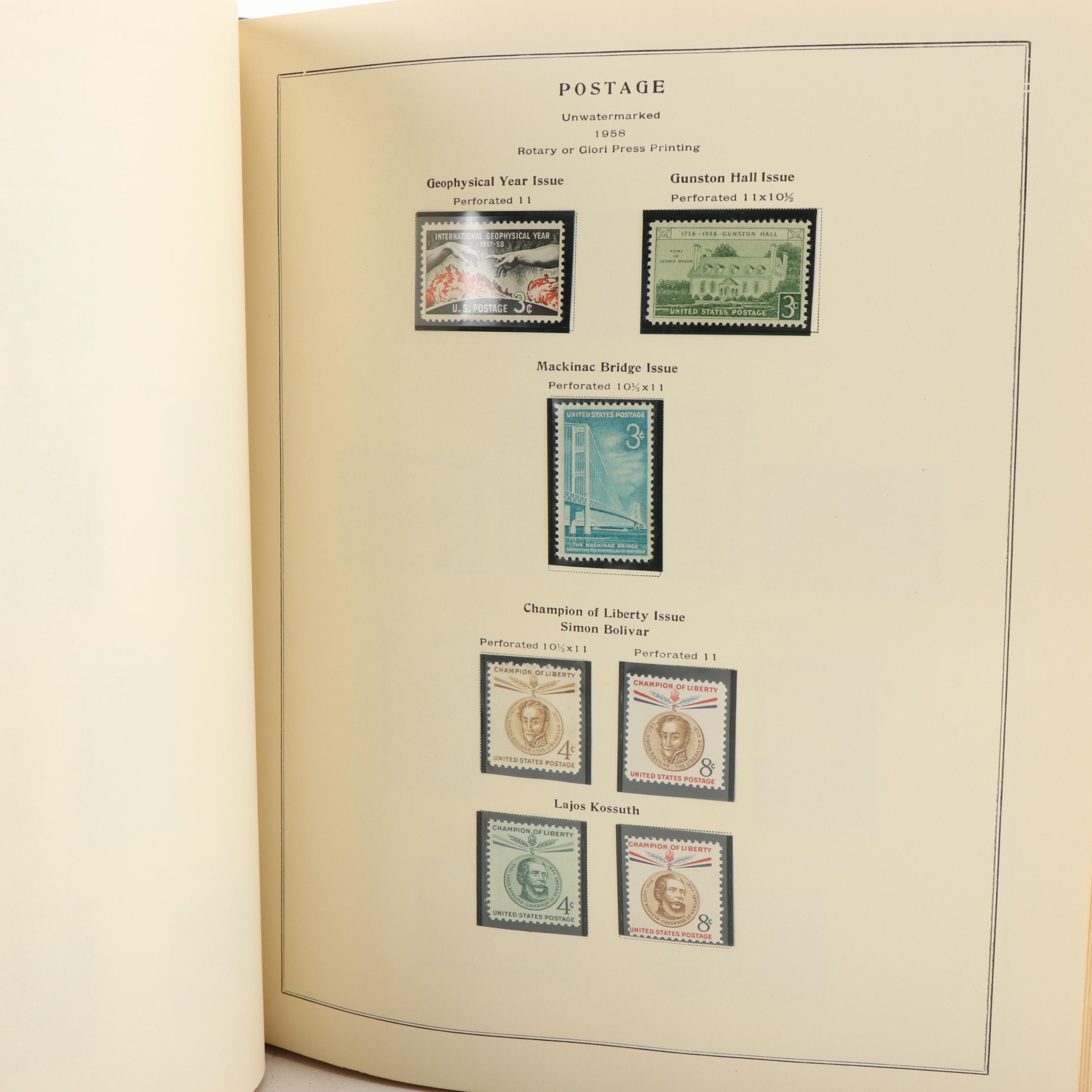 Mint Condition U.S. Postage Stamp Collection, 1909-1975