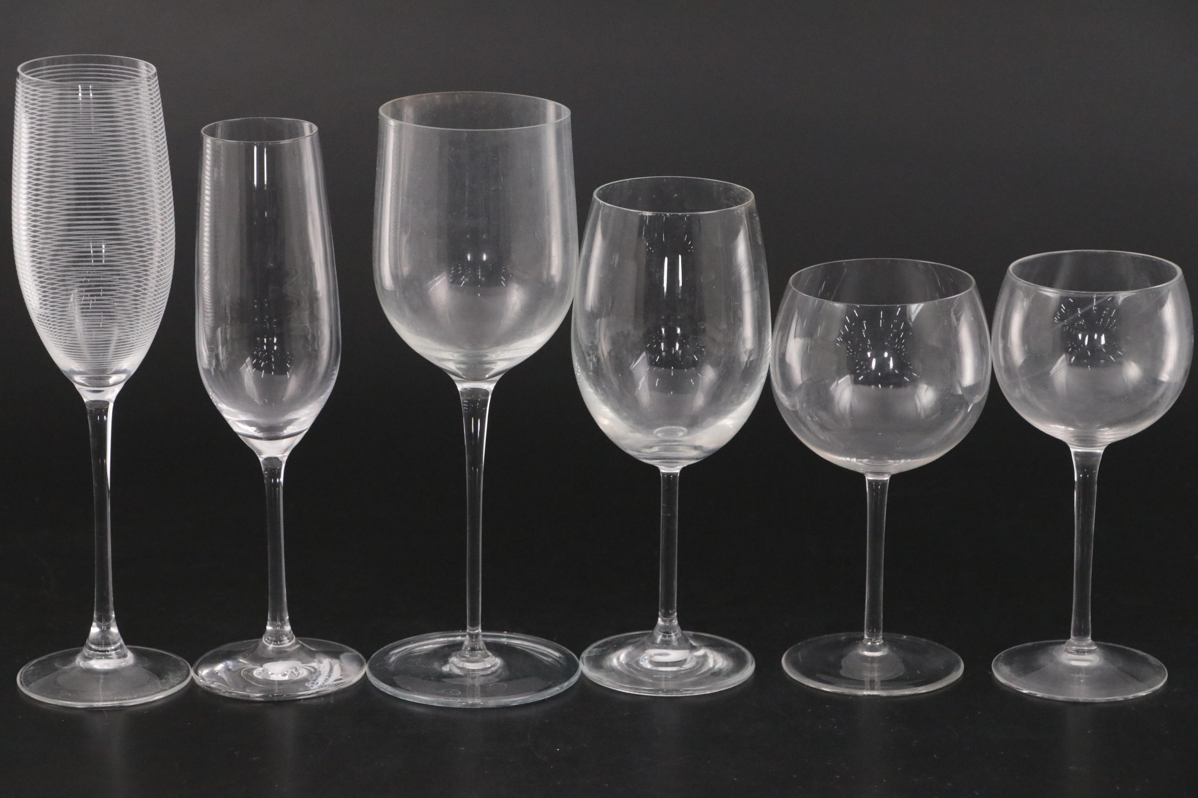 Schott-Zweisel "Forte" Fluted Champagne with Other Stemware and Bowls