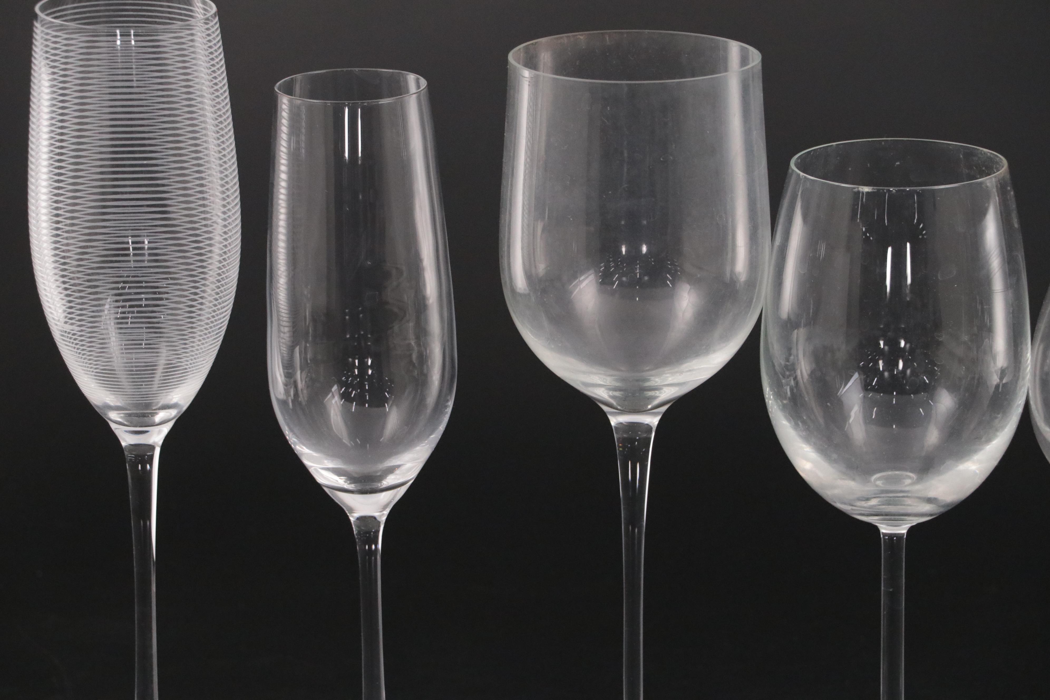 Schott-Zweisel "Forte" Fluted Champagne with Other Stemware and Bowls