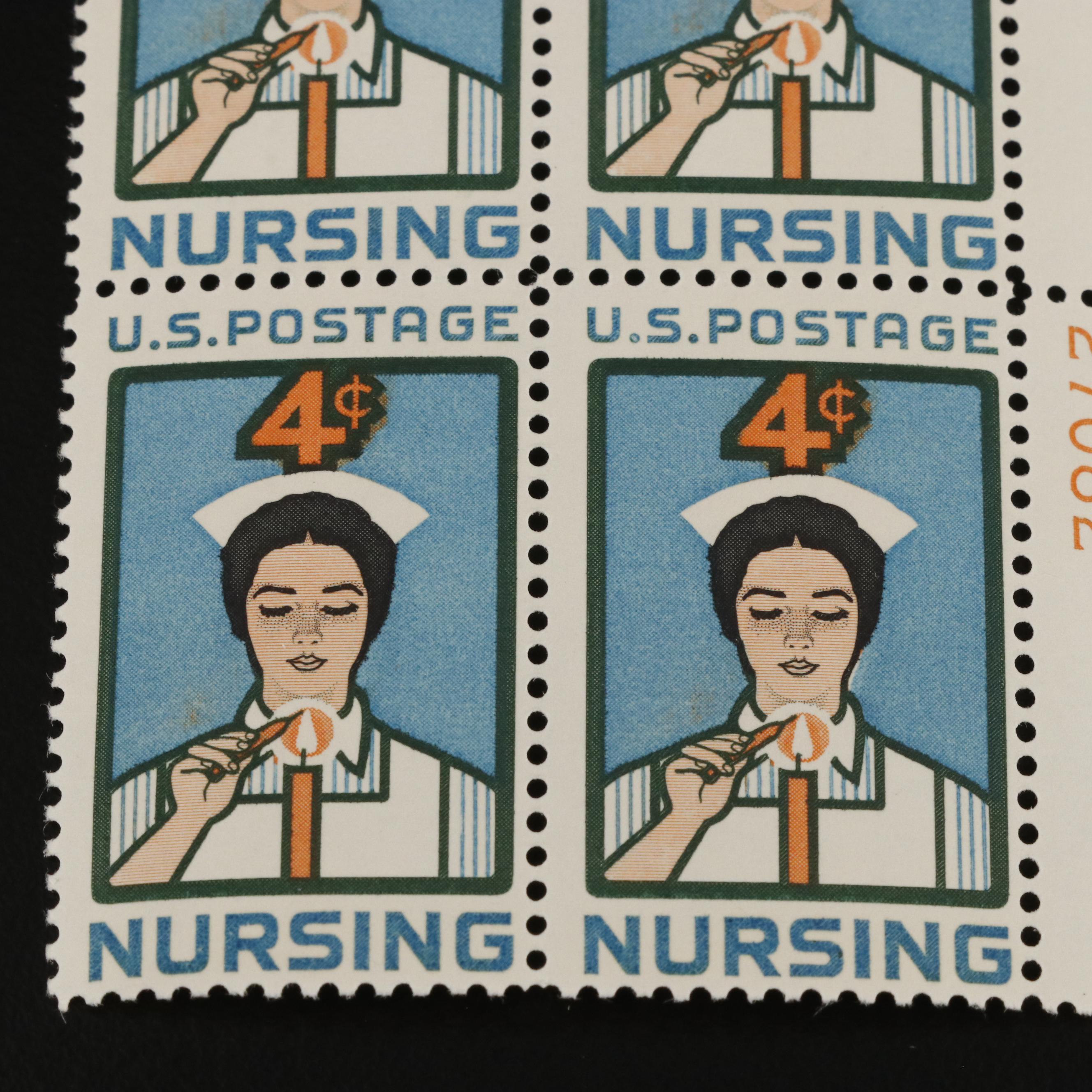 1,000 U.S. Postage Stamp Plate Blocks, 1950s