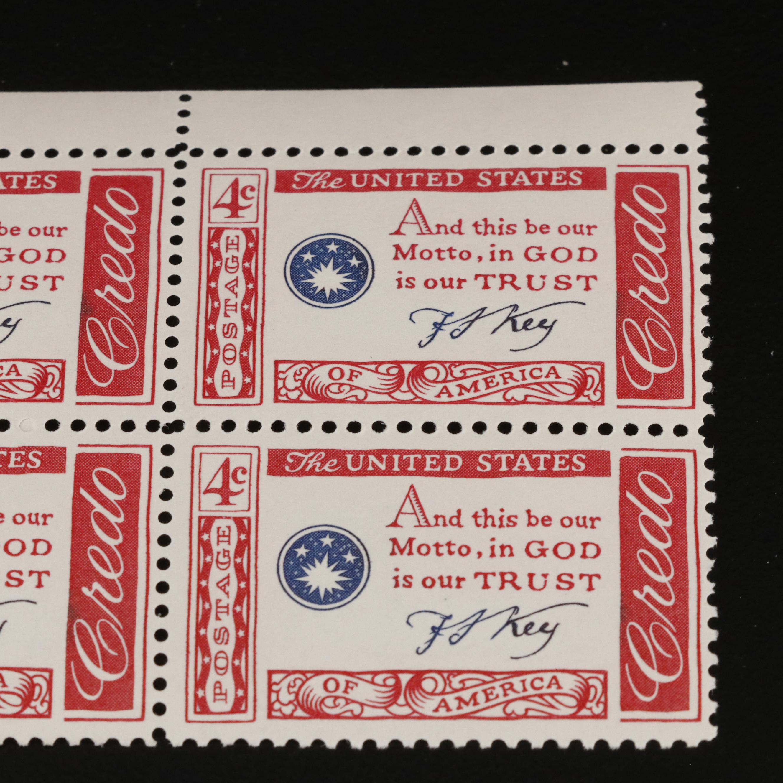 1,000 U.S. Postage Stamp Plate Blocks, 1950s EBTH