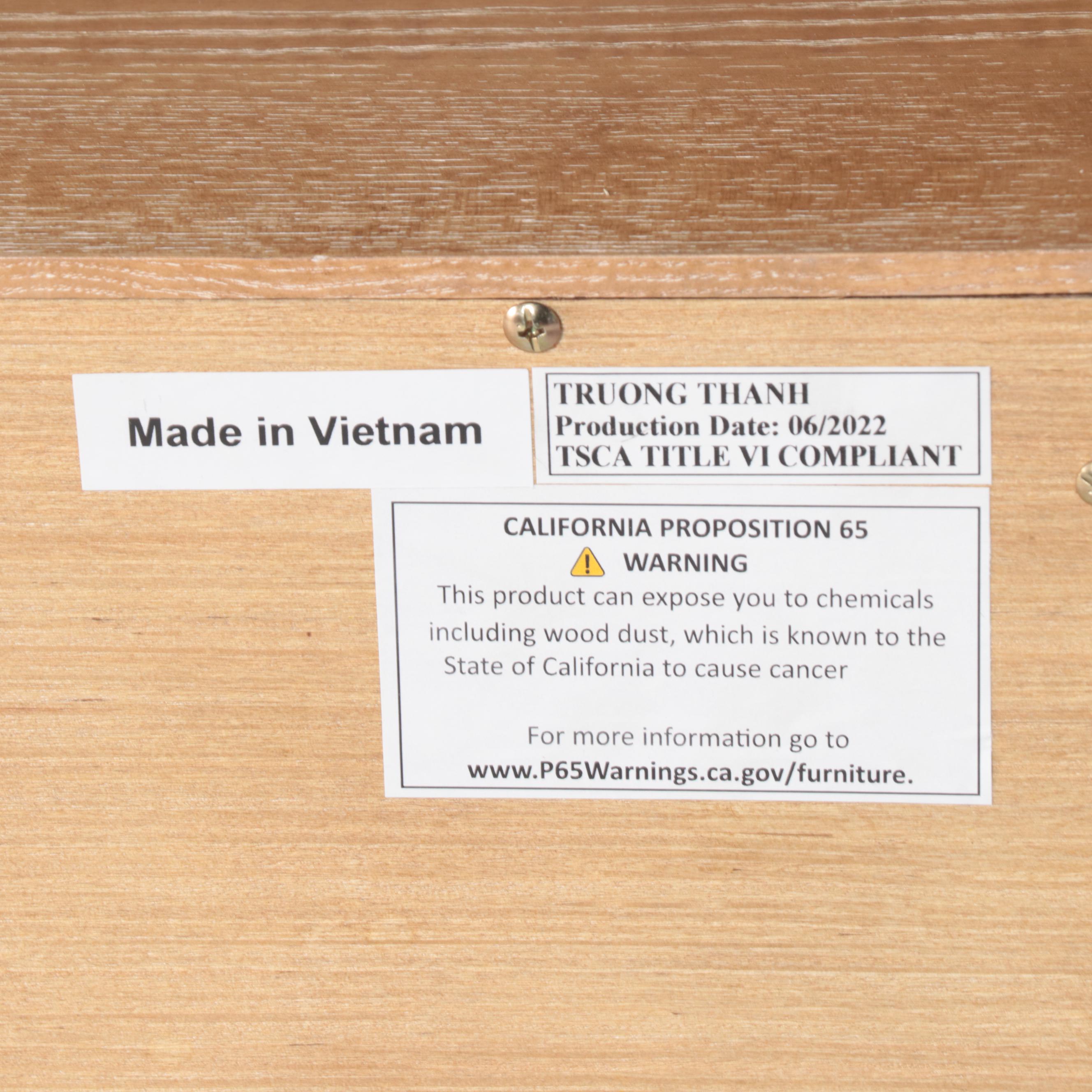 Contemporary Cerused Oak End Table