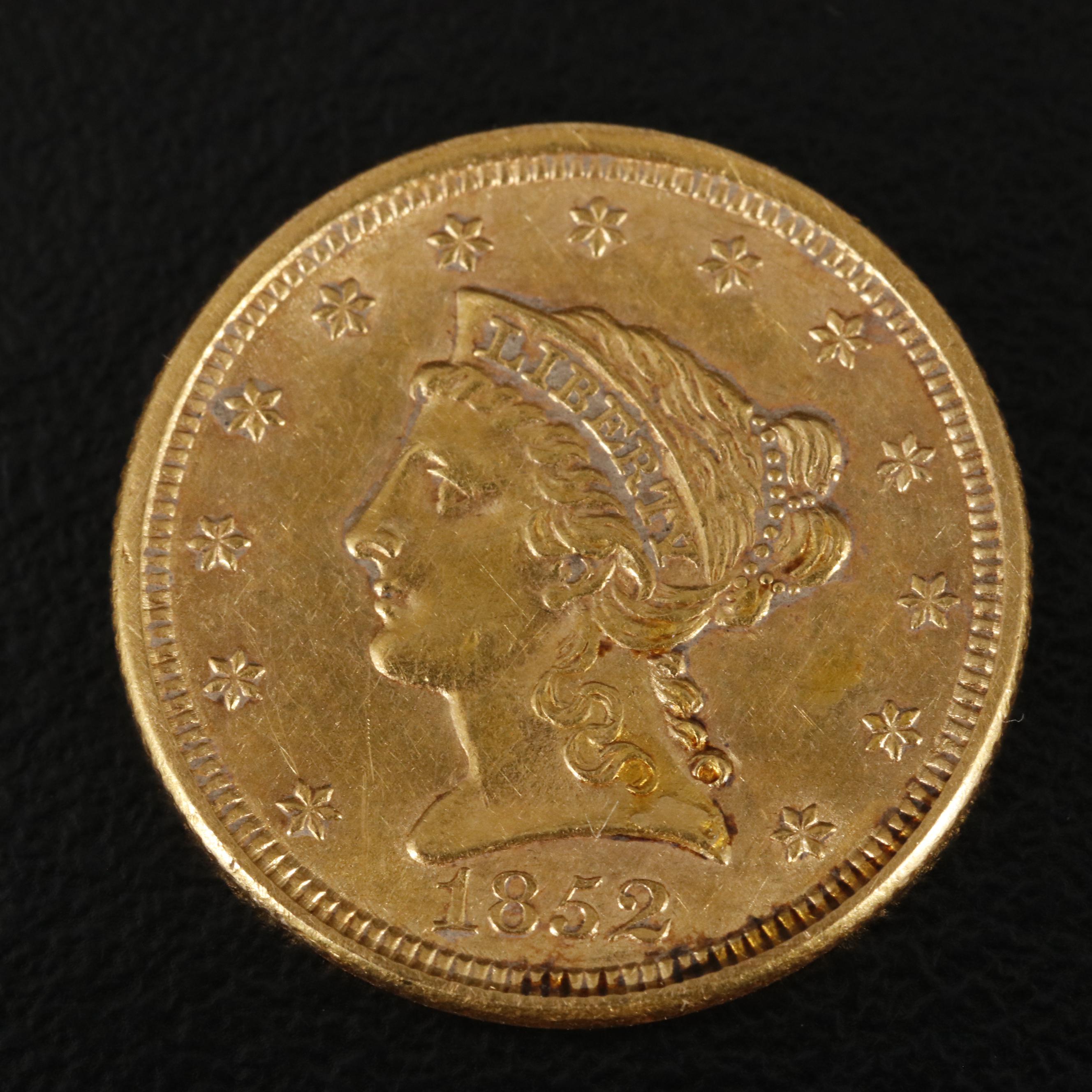 1852 Liberty Head $2 1/2 Gold Coin
