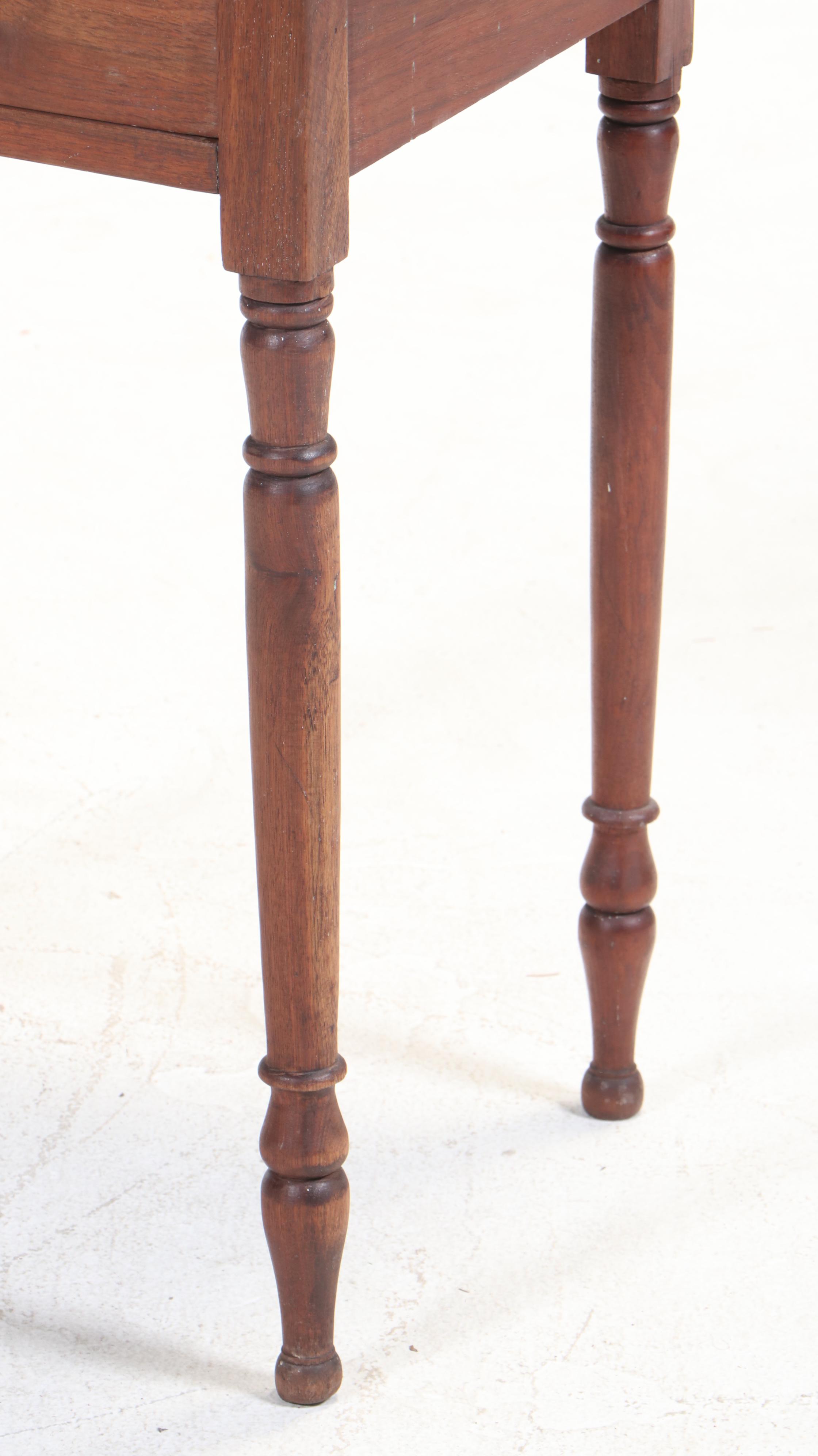 American Primitive Walnut Side Table, 19th Century