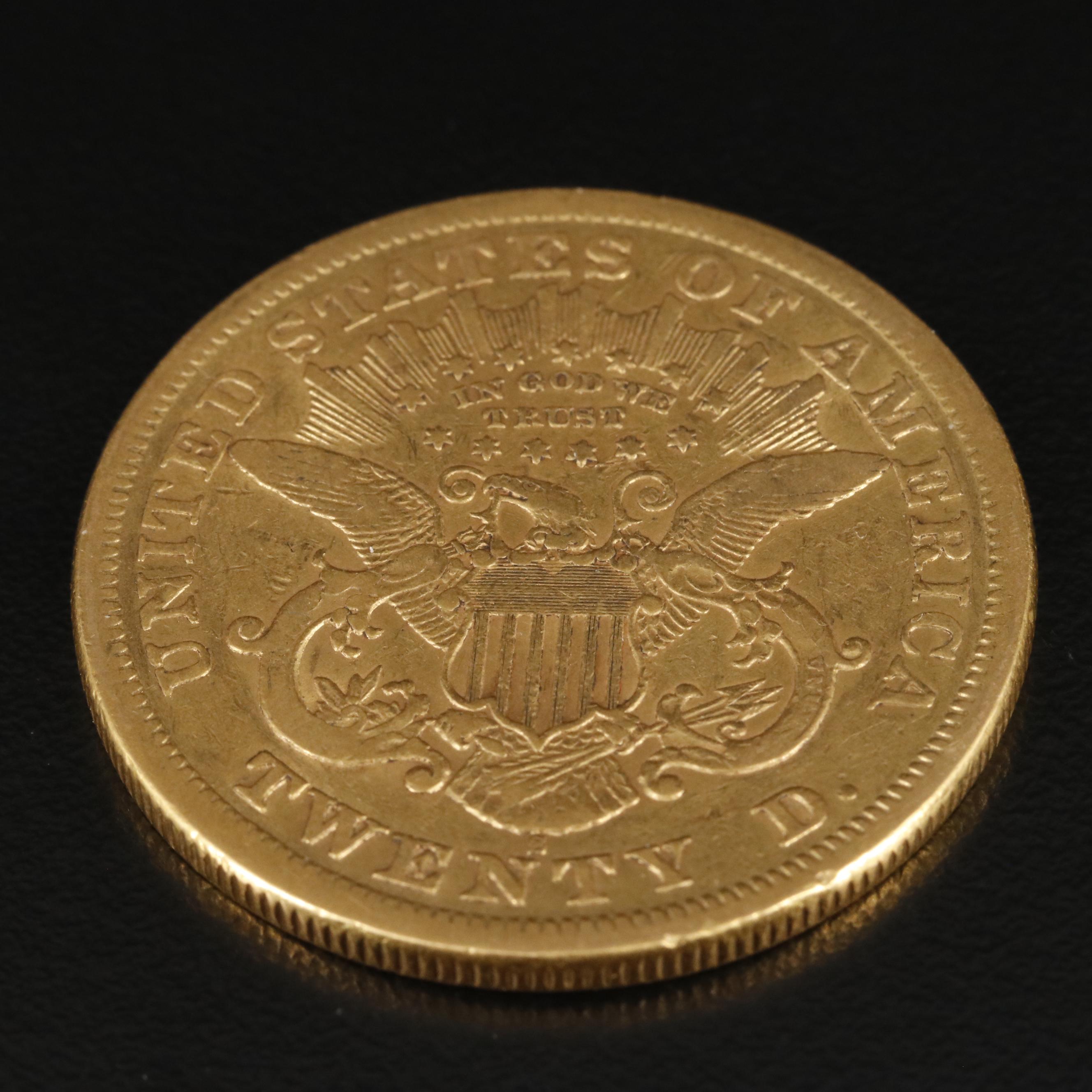 1875-S Liberty Head $20 Gold Coin