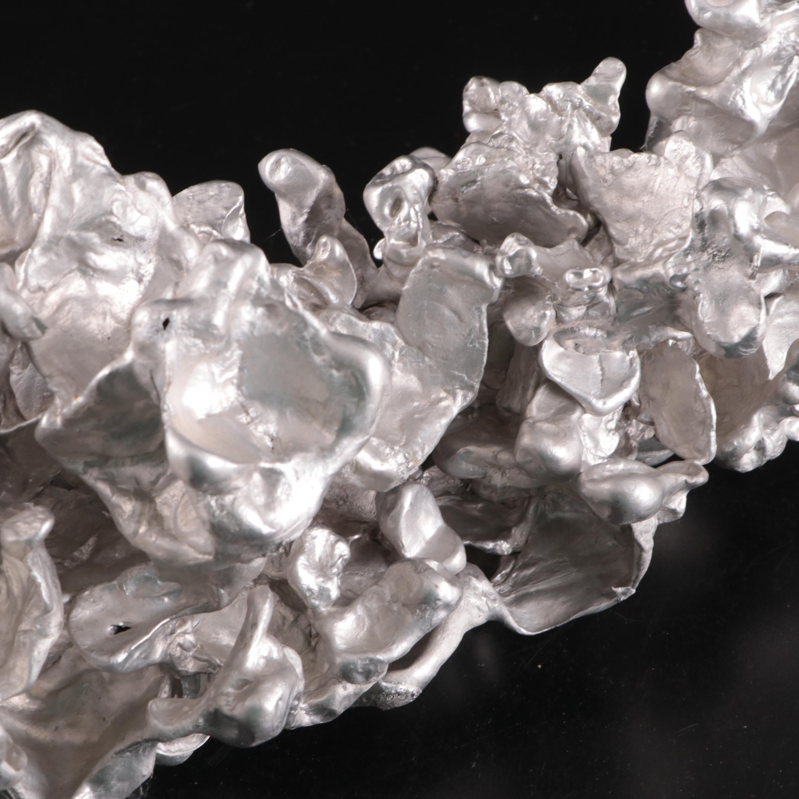 Metal Alloy Abstract "Backbone" Sculpture, 20th Century