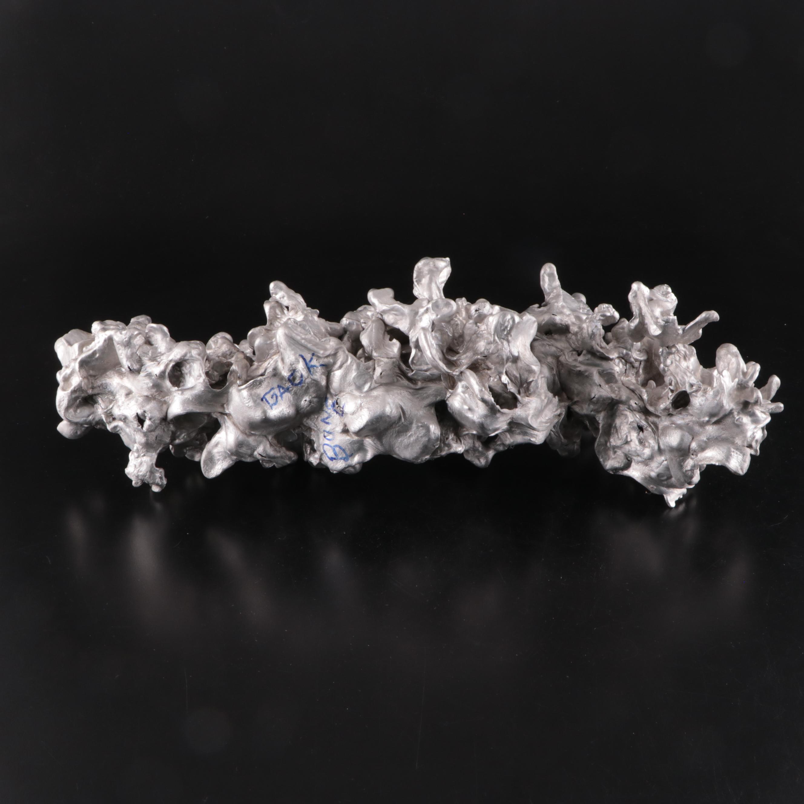 Metal Alloy Abstract "Backbone" Sculpture, 20th Century