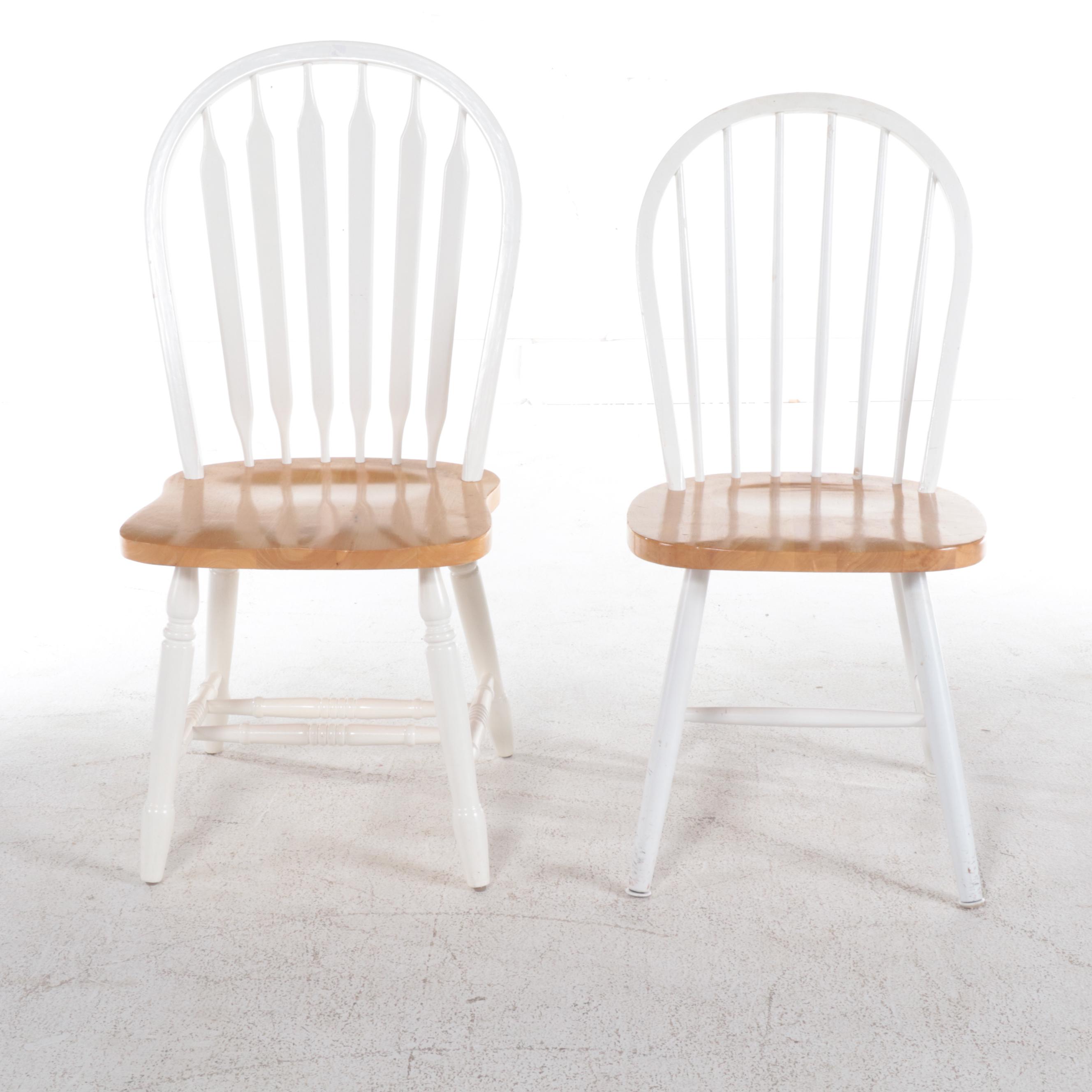 Oak Clawfoot Pedestal Dining Table with Two Chairs