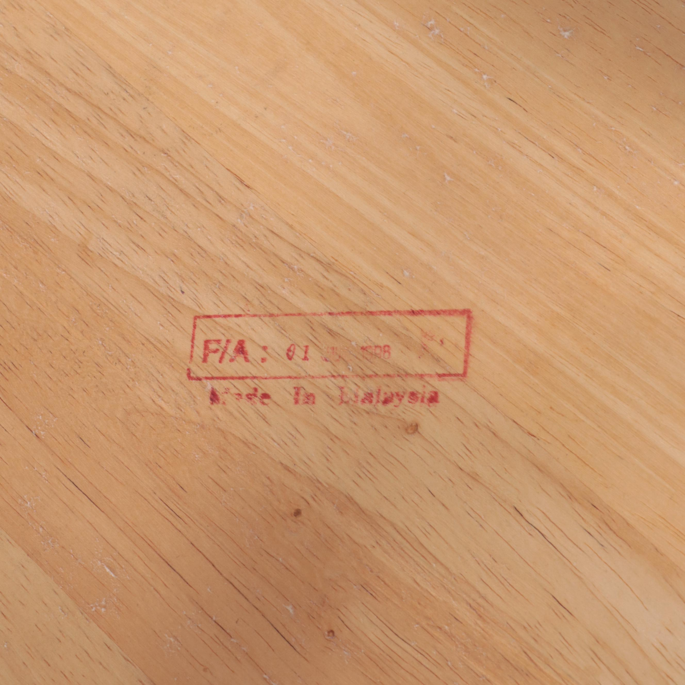 Oak Clawfoot Pedestal Dining Table with Two Chairs