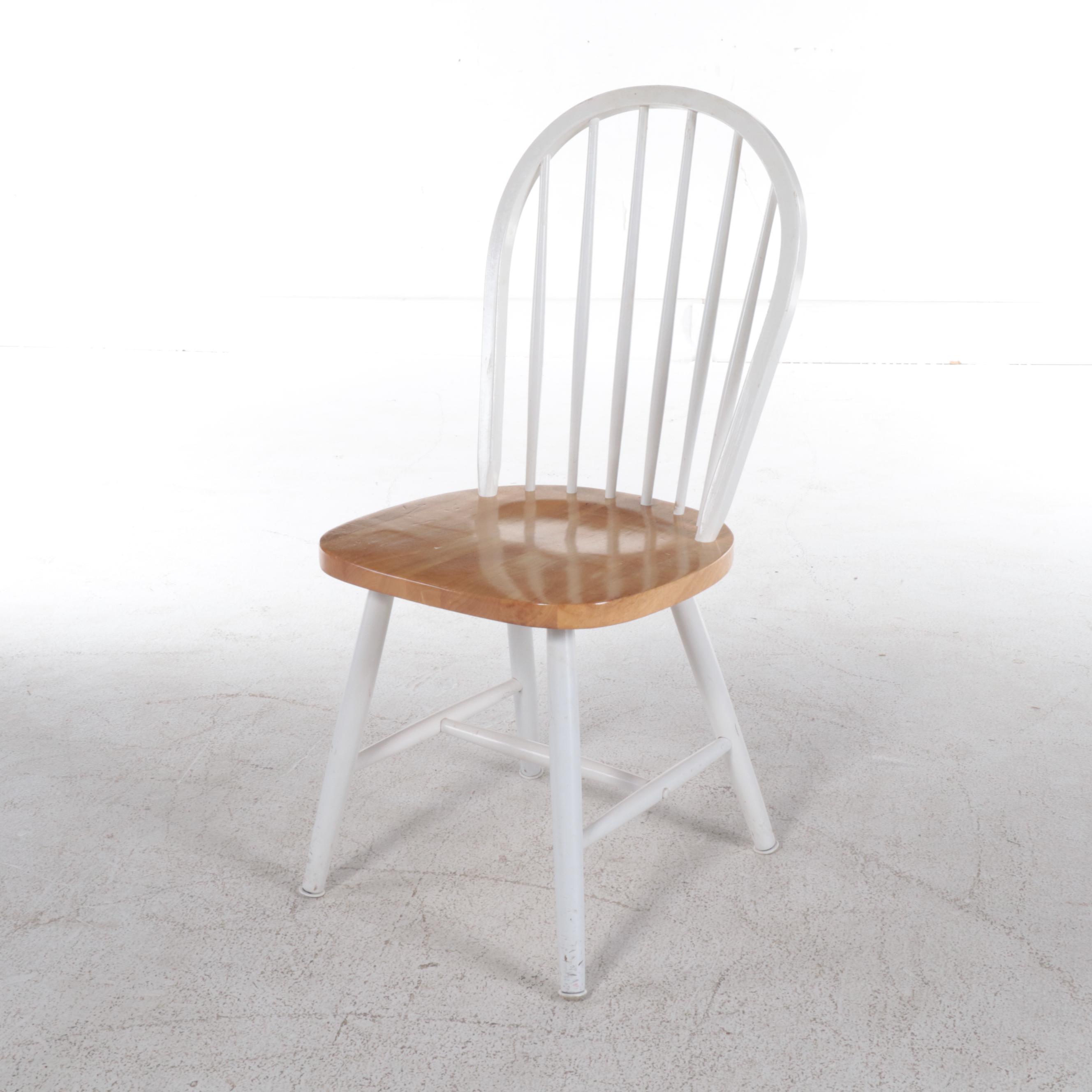 Oak Clawfoot Pedestal Dining Table with Two Chairs