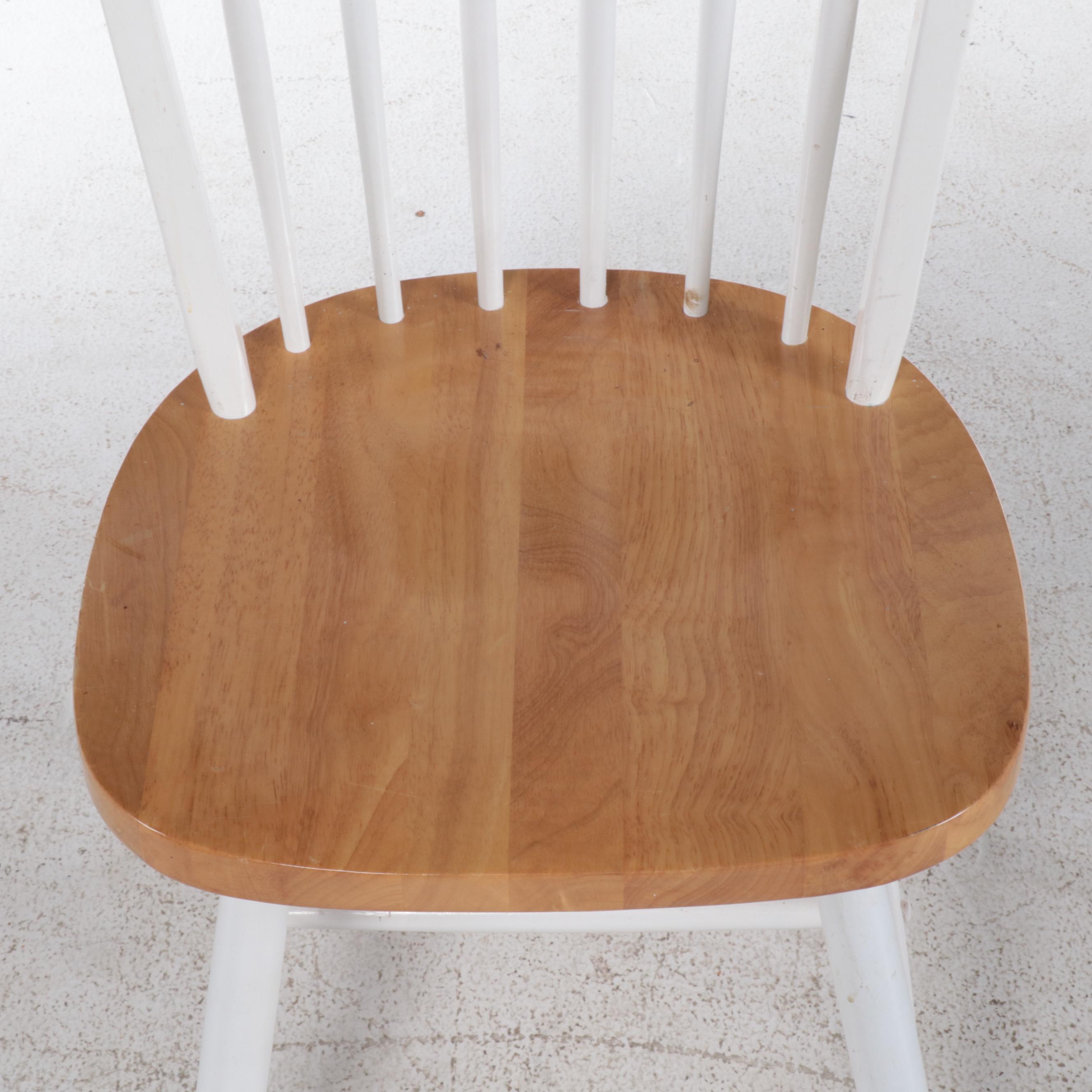 Oak Clawfoot Pedestal Dining Table with Two Chairs