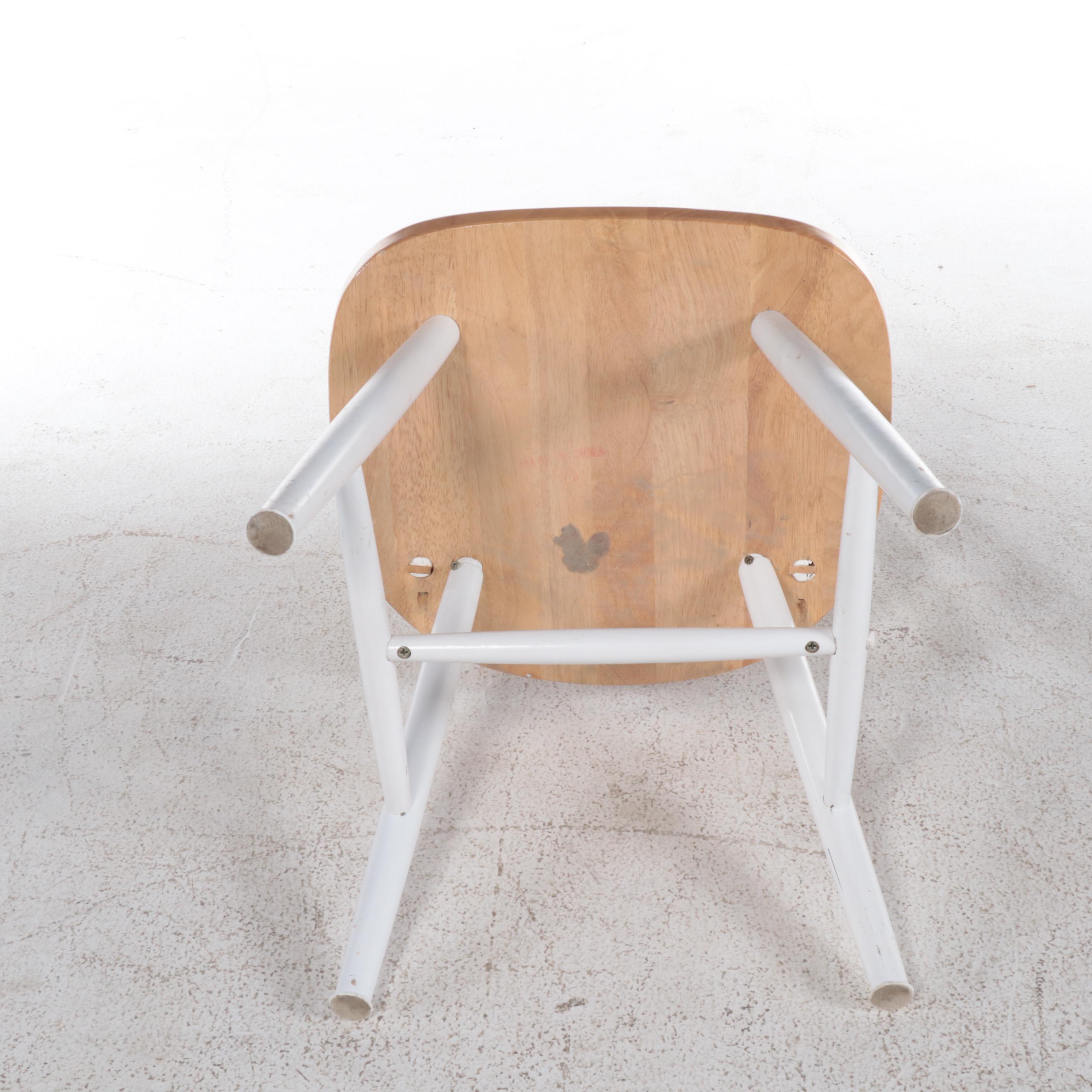 Oak Clawfoot Pedestal Dining Table with Two Chairs