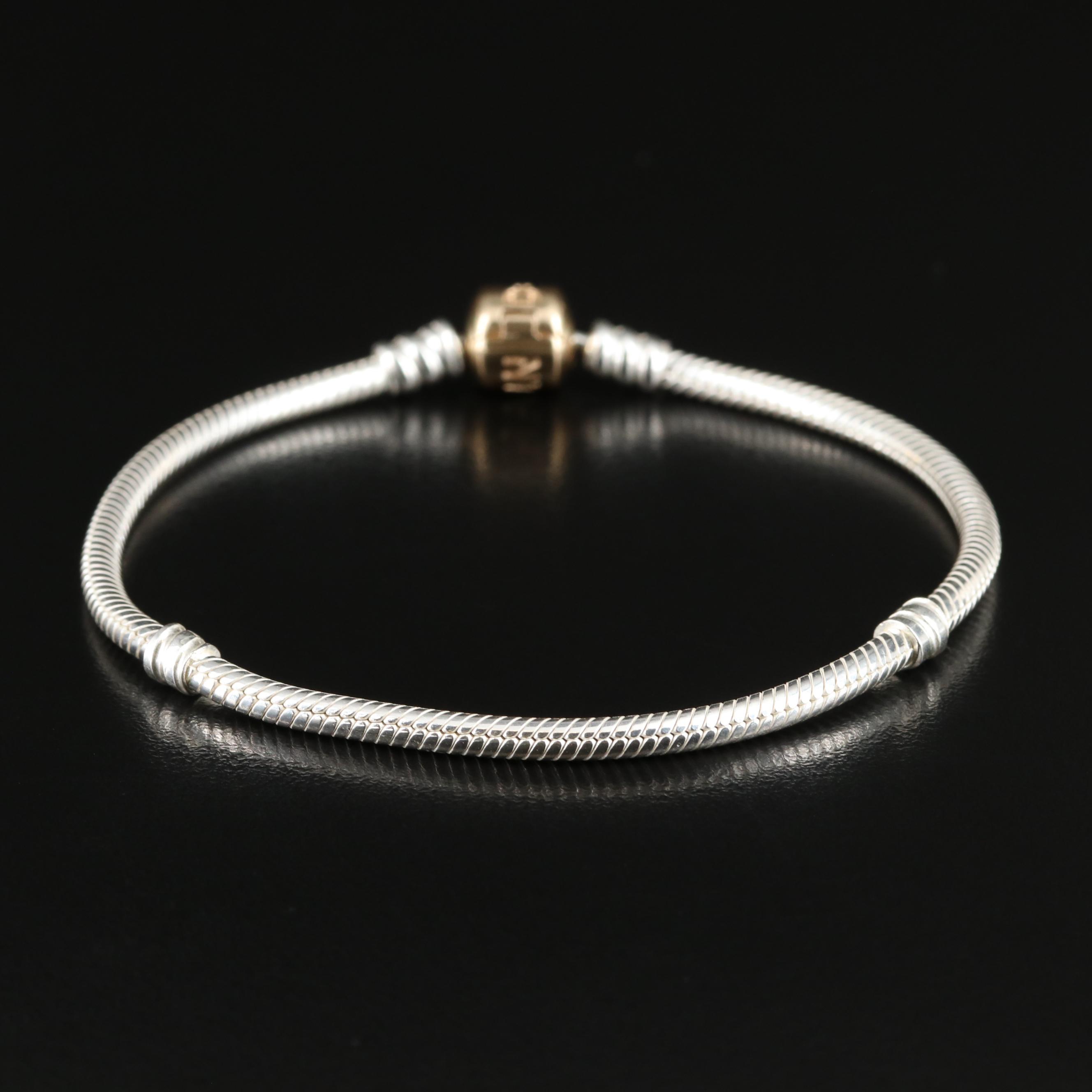 Pandora Sterling Bracelet with 14K Clasp