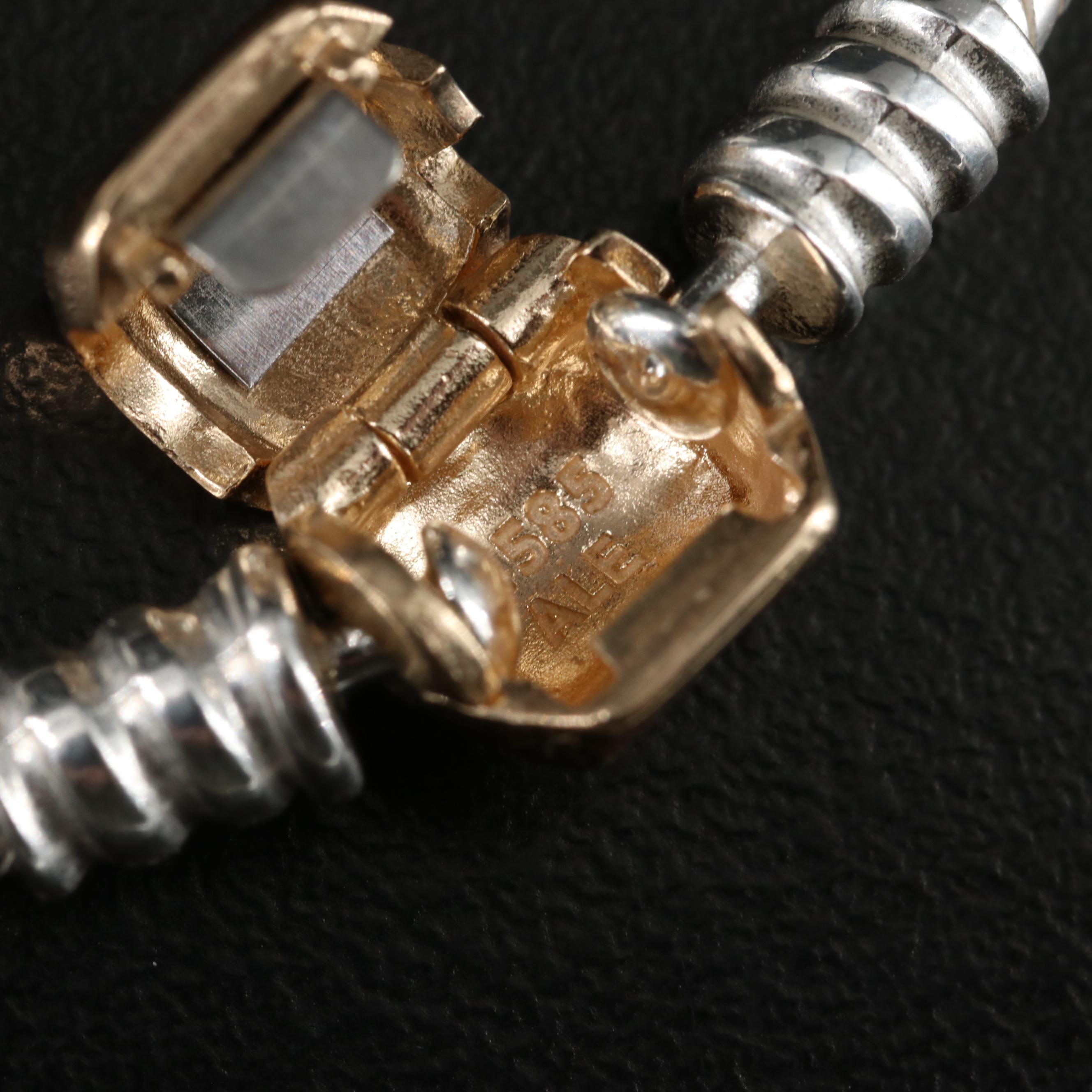 Pandora Sterling Bracelet with 14K Clasp