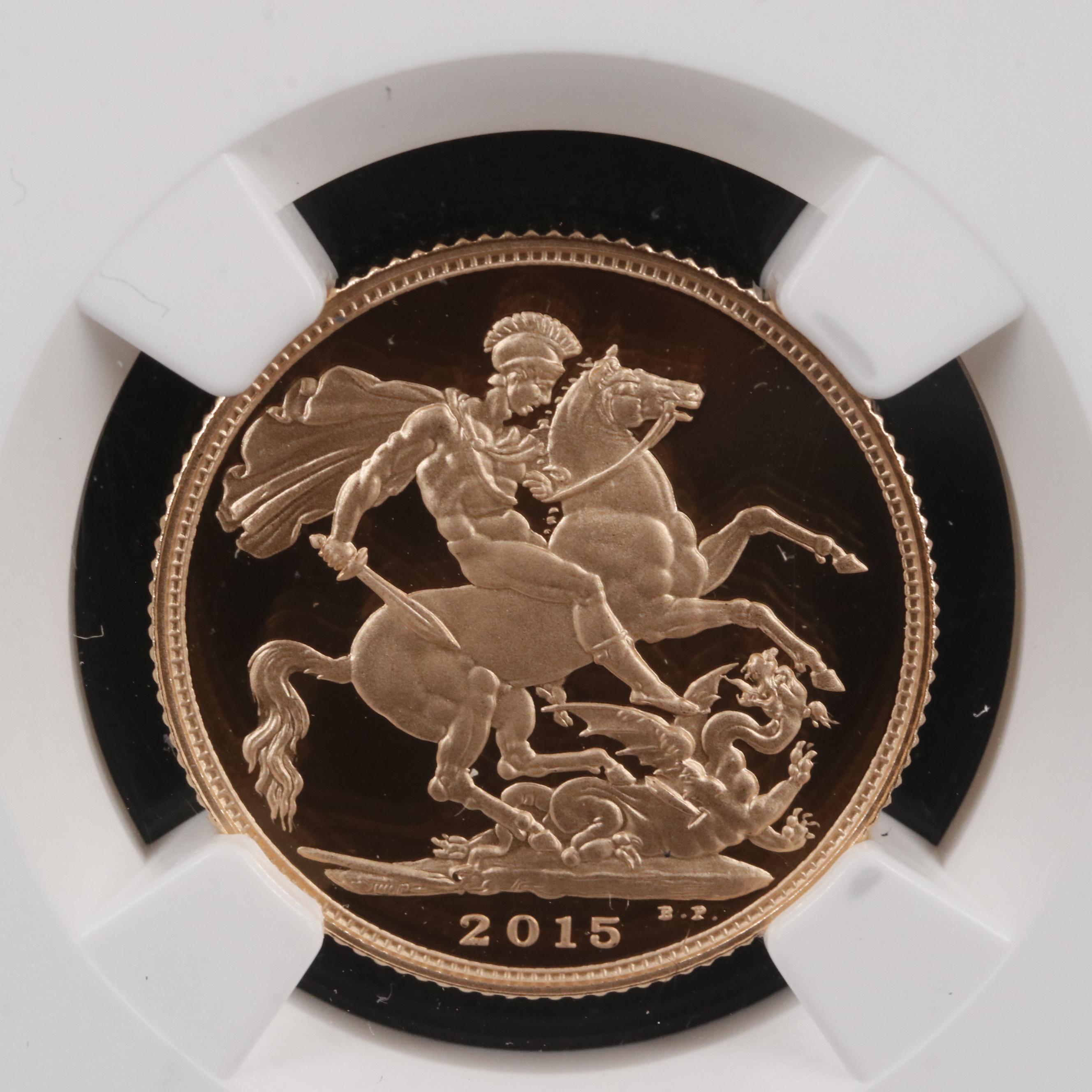 NGC PF70 Ultra Cameo 2015 British Gold Sovereign