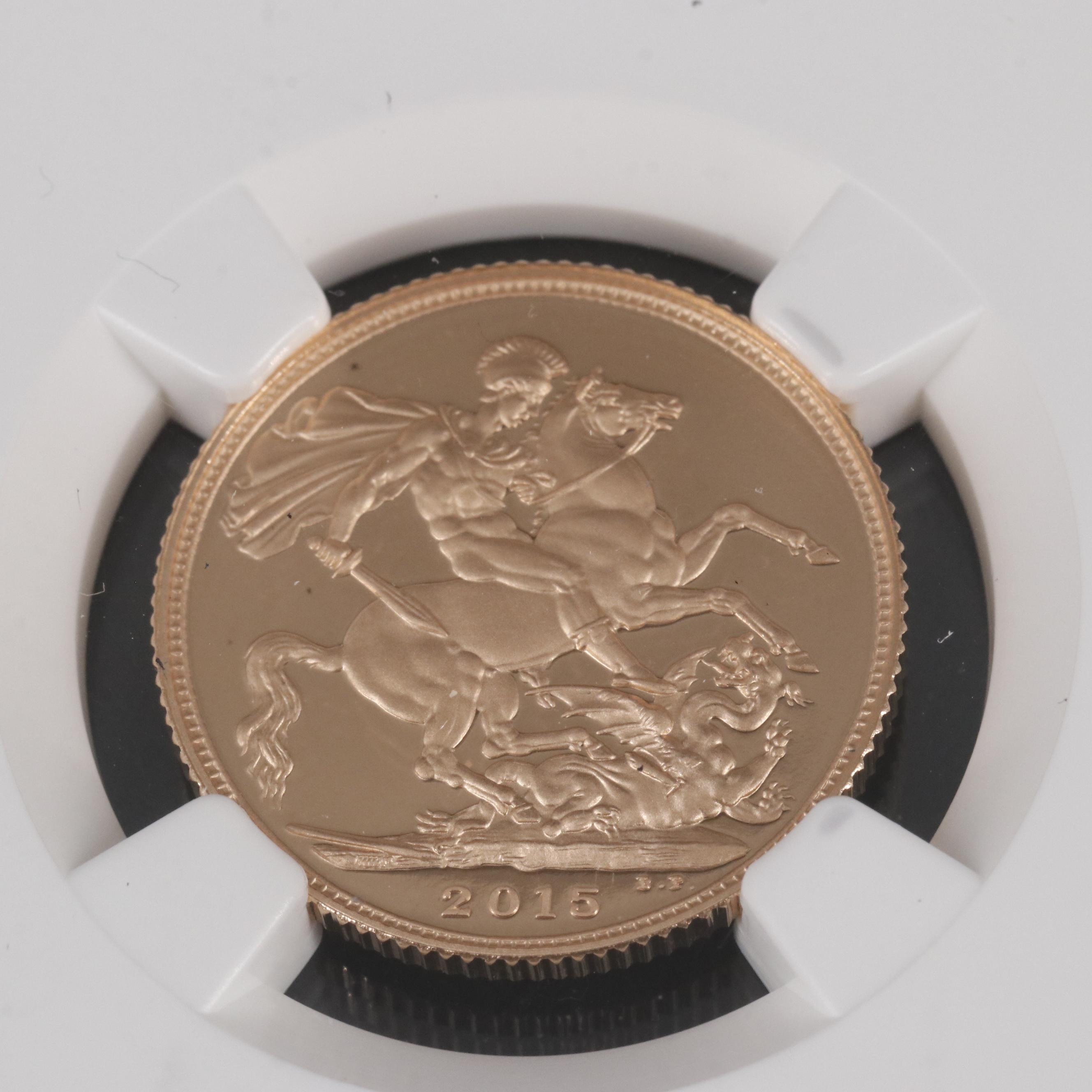 NGC PF70 Ultra Cameo 2015 British Gold Sovereign