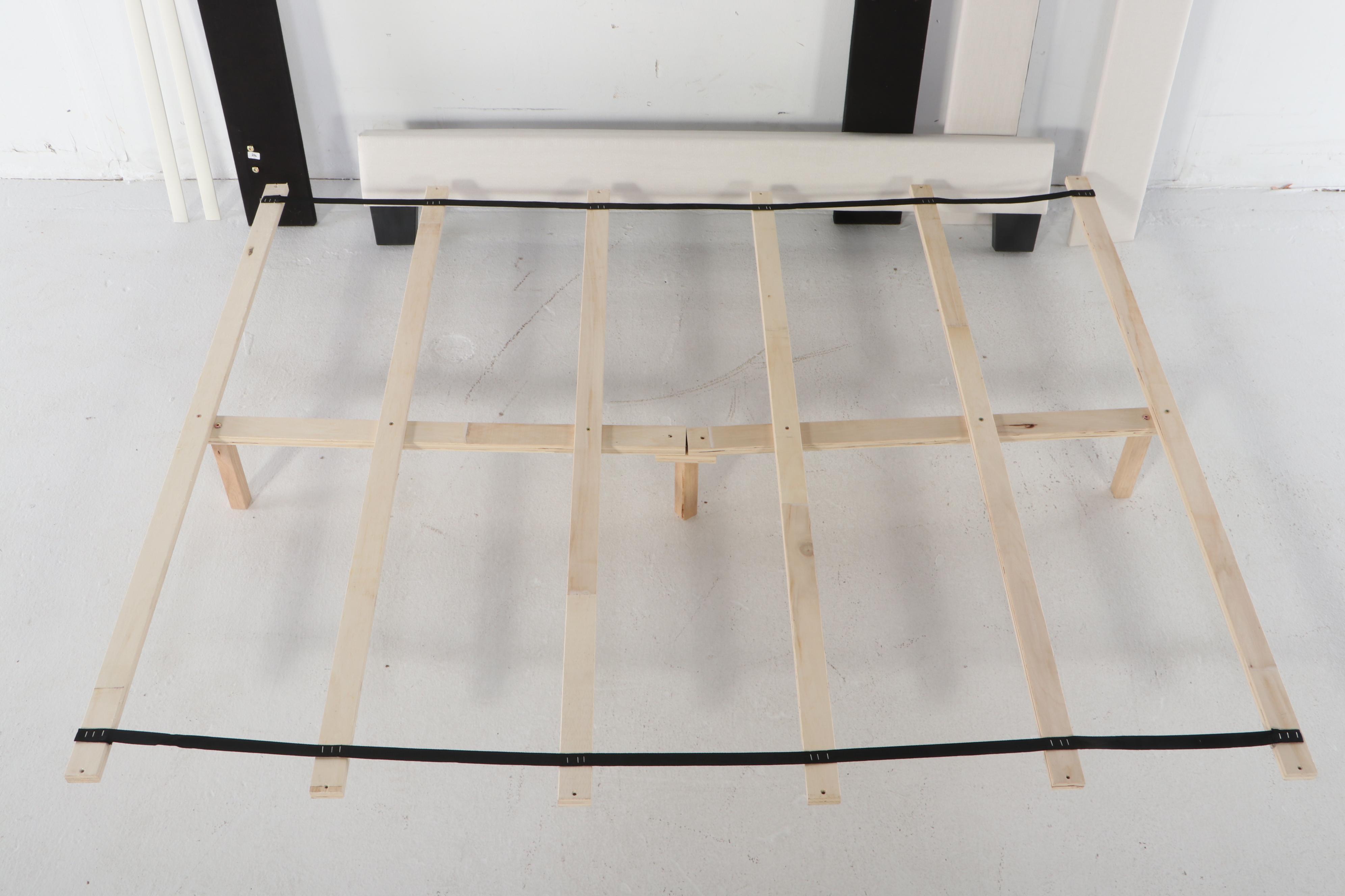 Contemporary Fabric Upholstered Full Size Bed with Nailhead Trim