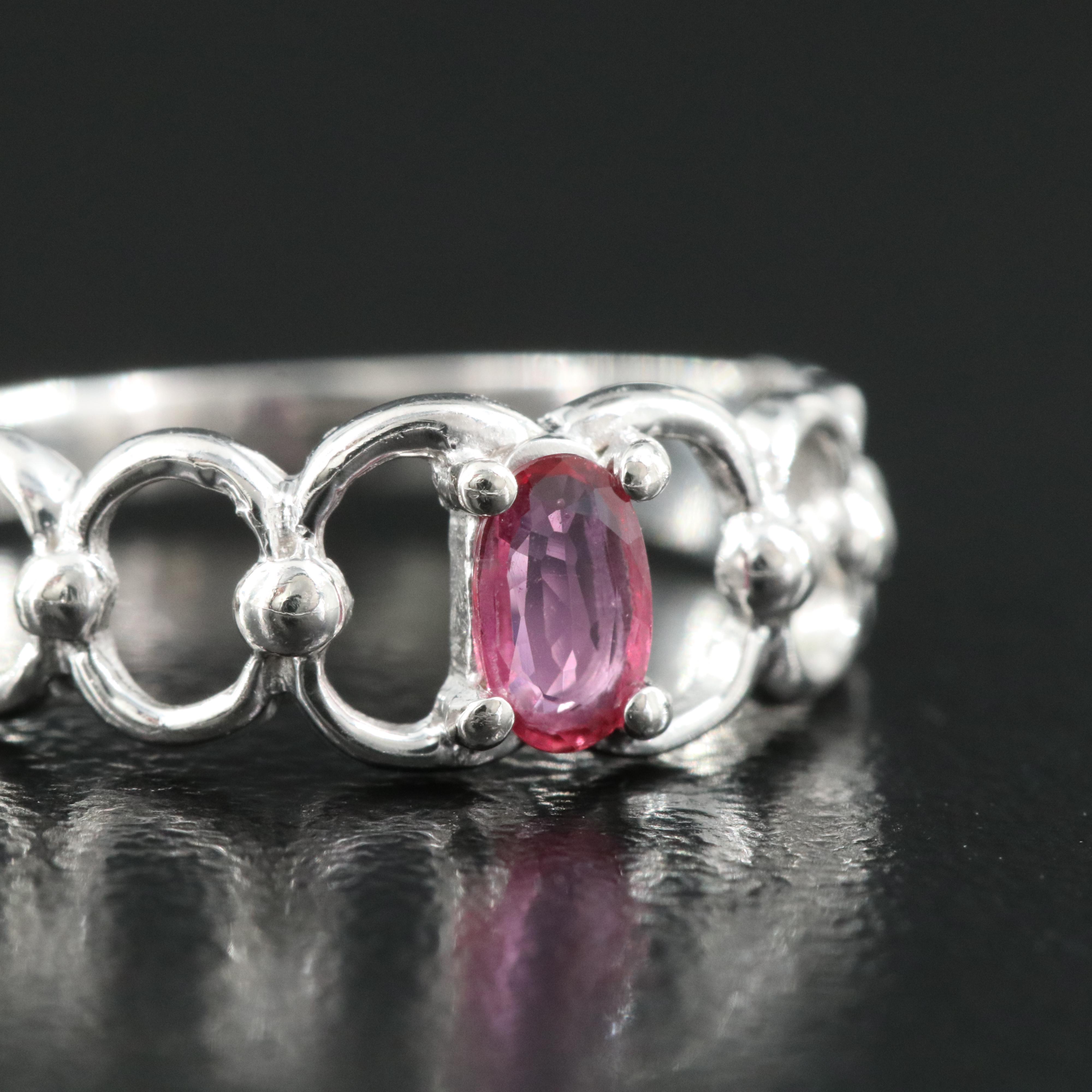 Platinum Ruby Ring