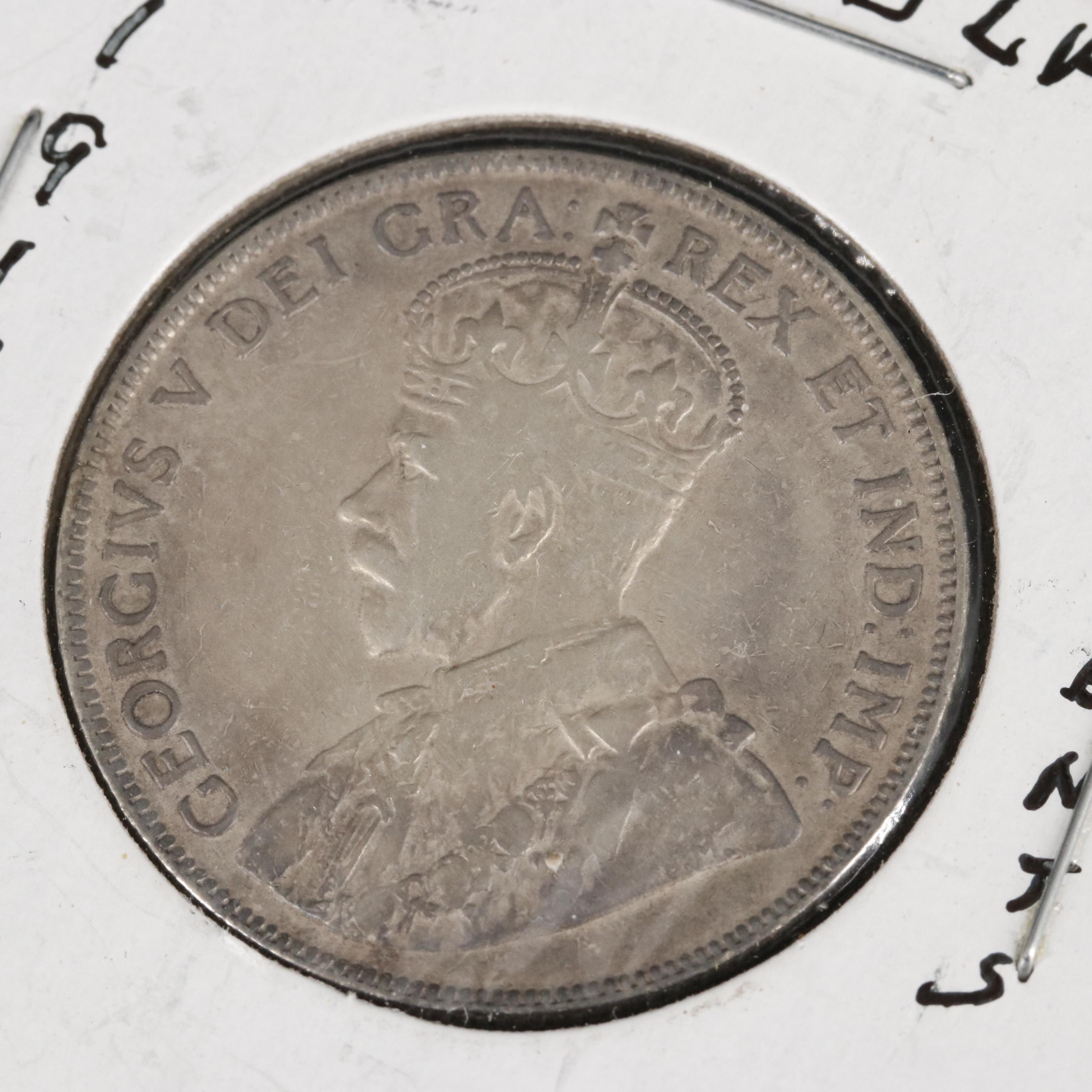 Group of Five Newfoundland Silver Coins
