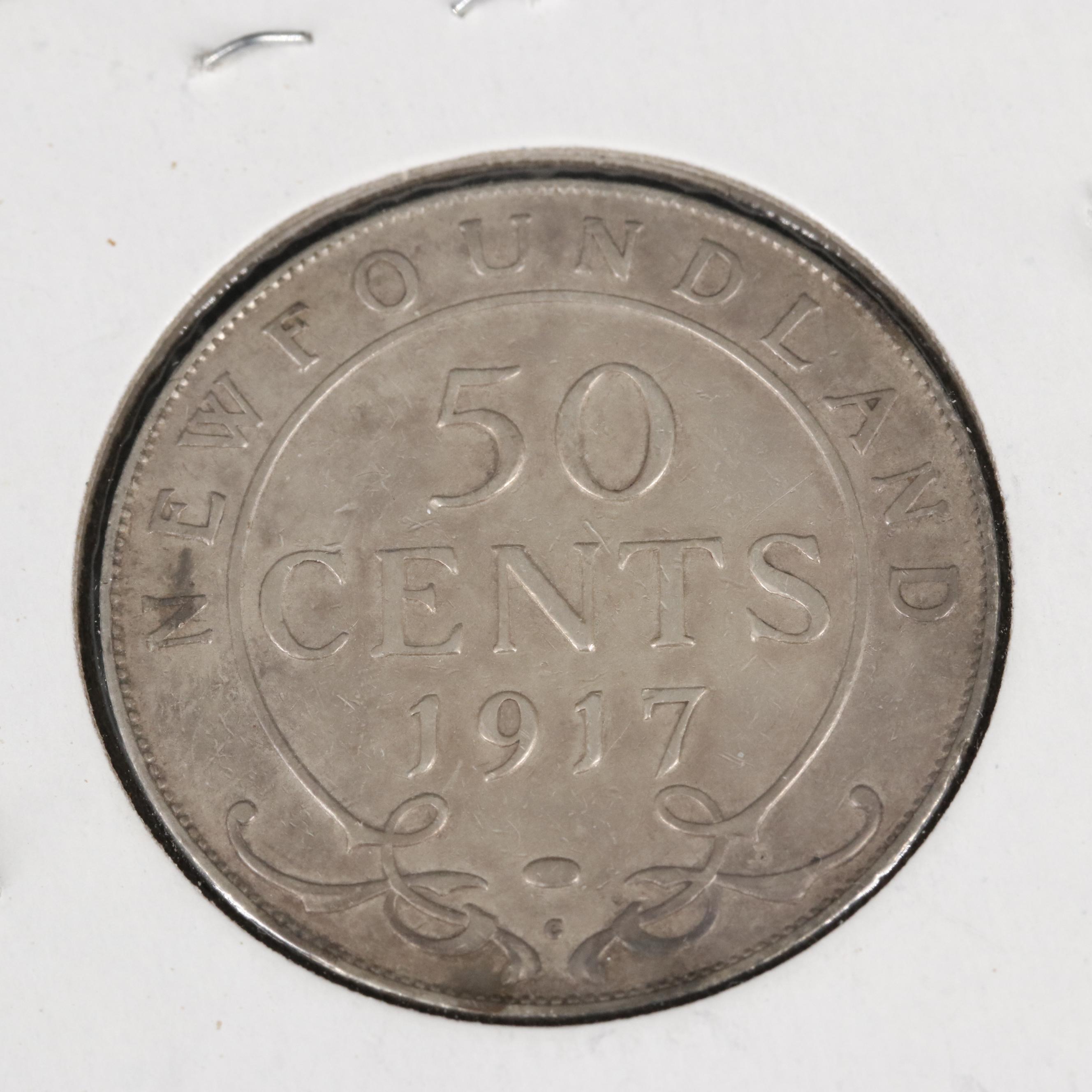 Group of Five Newfoundland Silver Coins