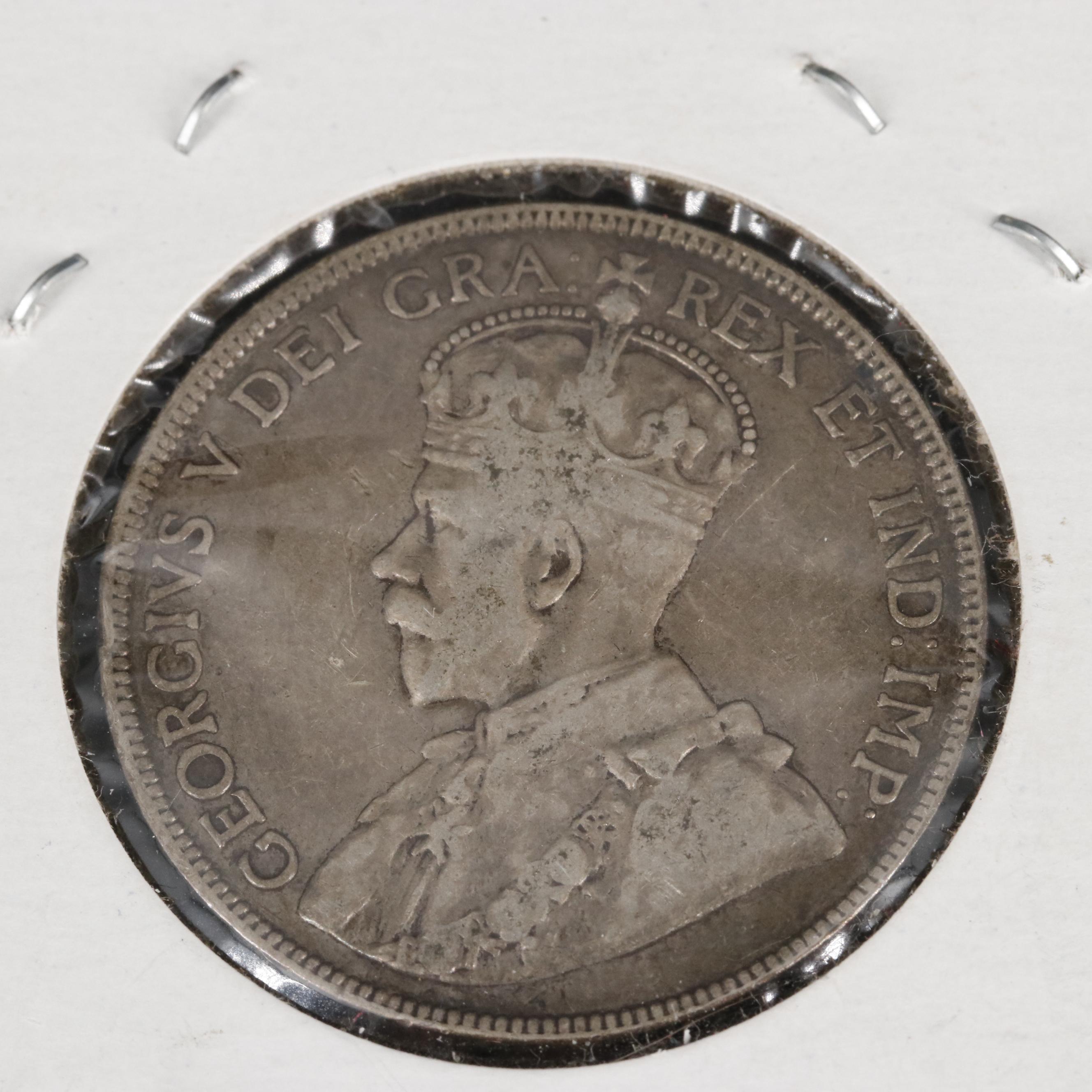 Group of Five Newfoundland Silver Coins