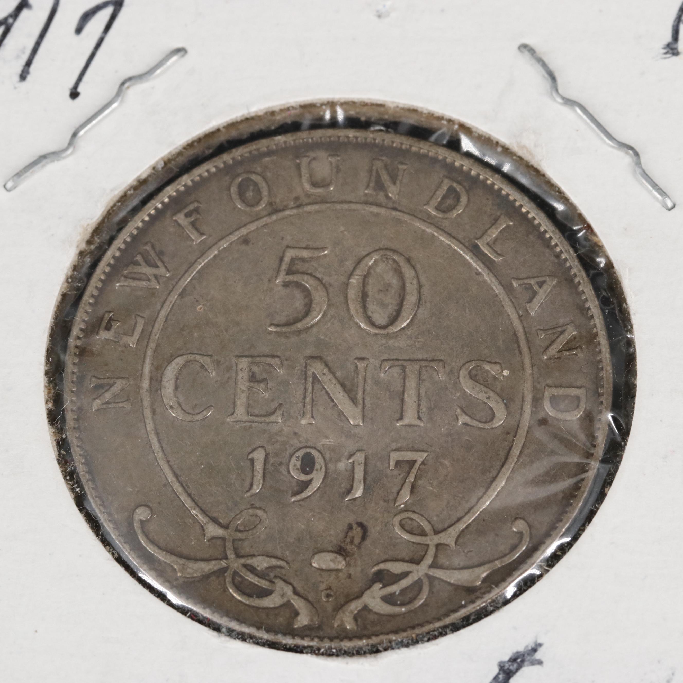 Group of Five Newfoundland Silver Coins