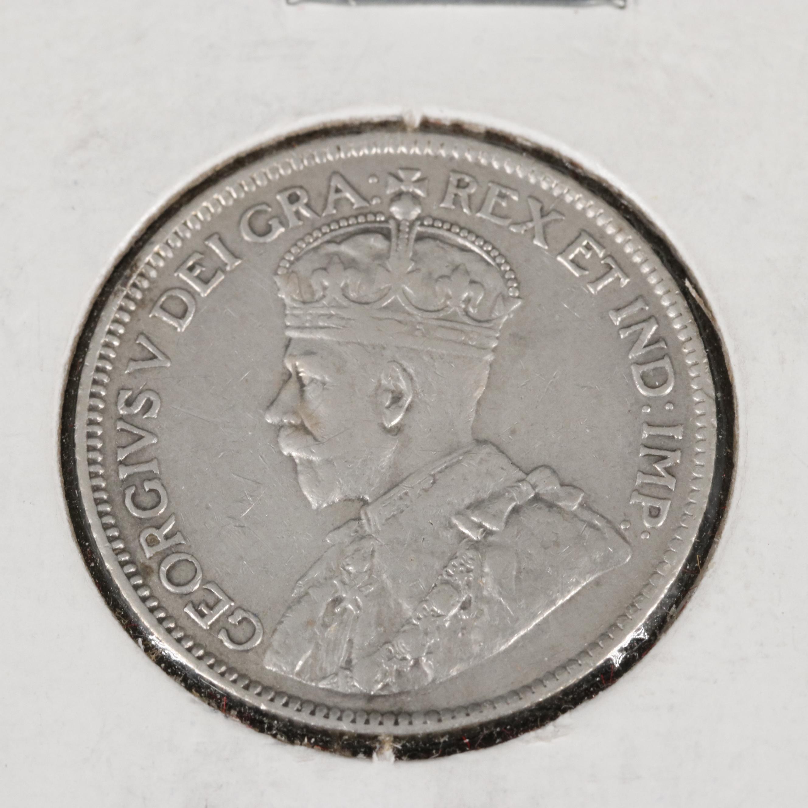 Group of Five Newfoundland Silver Coins