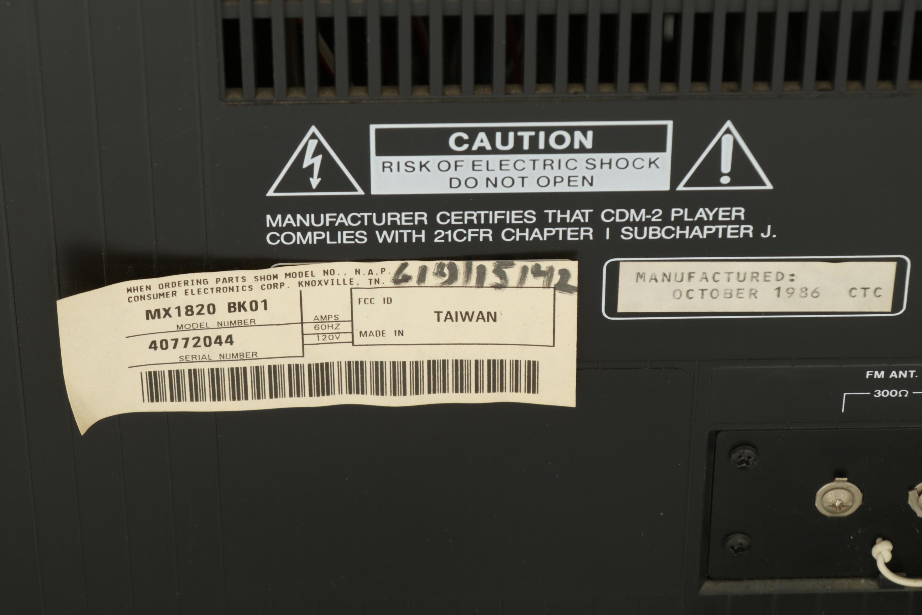 Magnavox Compact Stereo System with Turntable and Shelf Speakers, 1980s