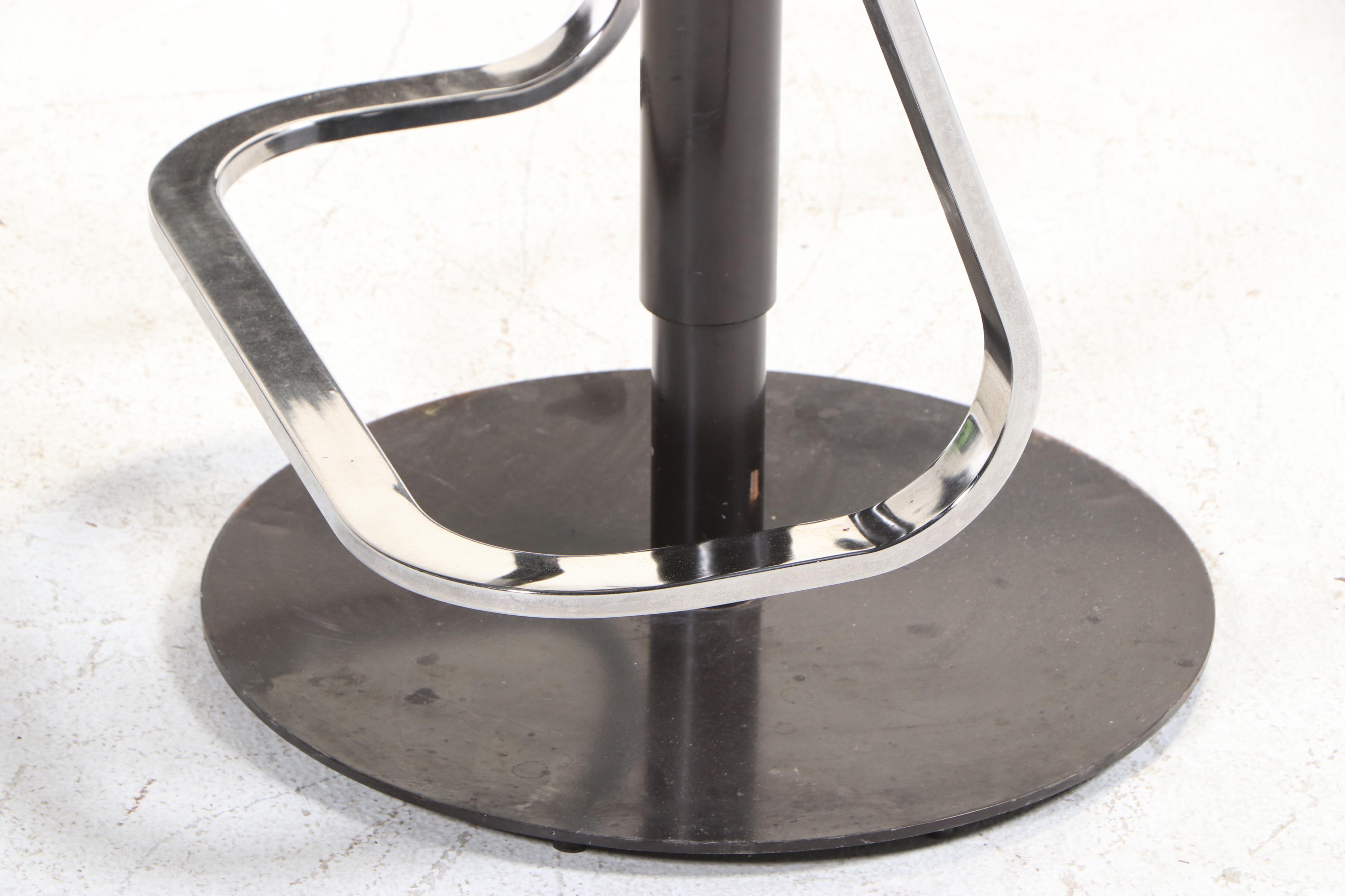 Pair of Elite Mfg. Corp. Modernist Style AdjustableHeight Swivel Bar