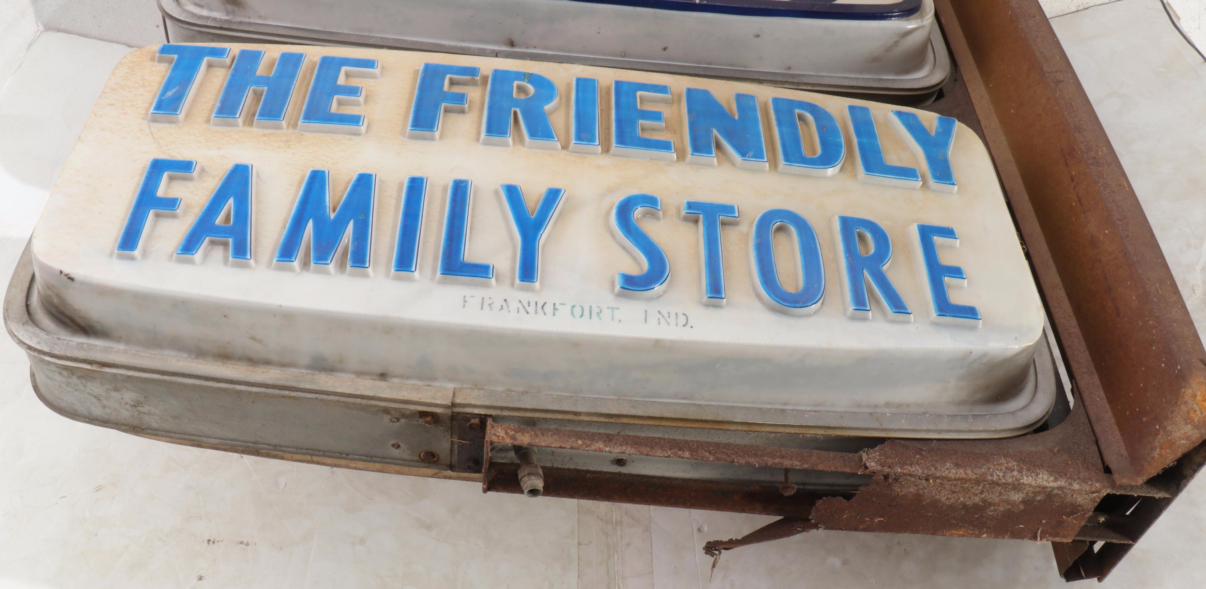 Freedman's "The Friendly Family Store" Illuminated Advertising Sign, Mid-20th C.