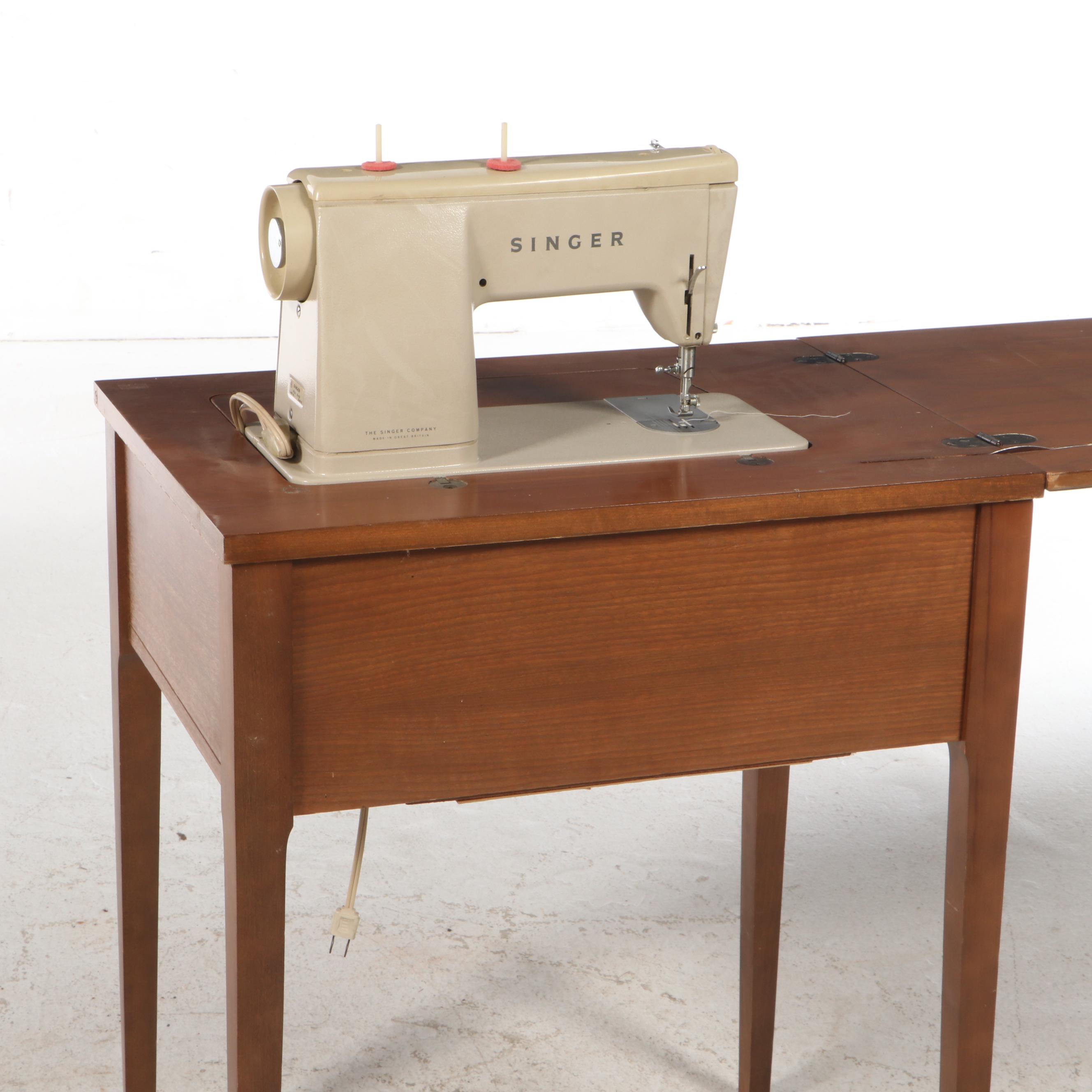 Singer ZigZag Model 457 Sewing Machine with Table, circa 1960s