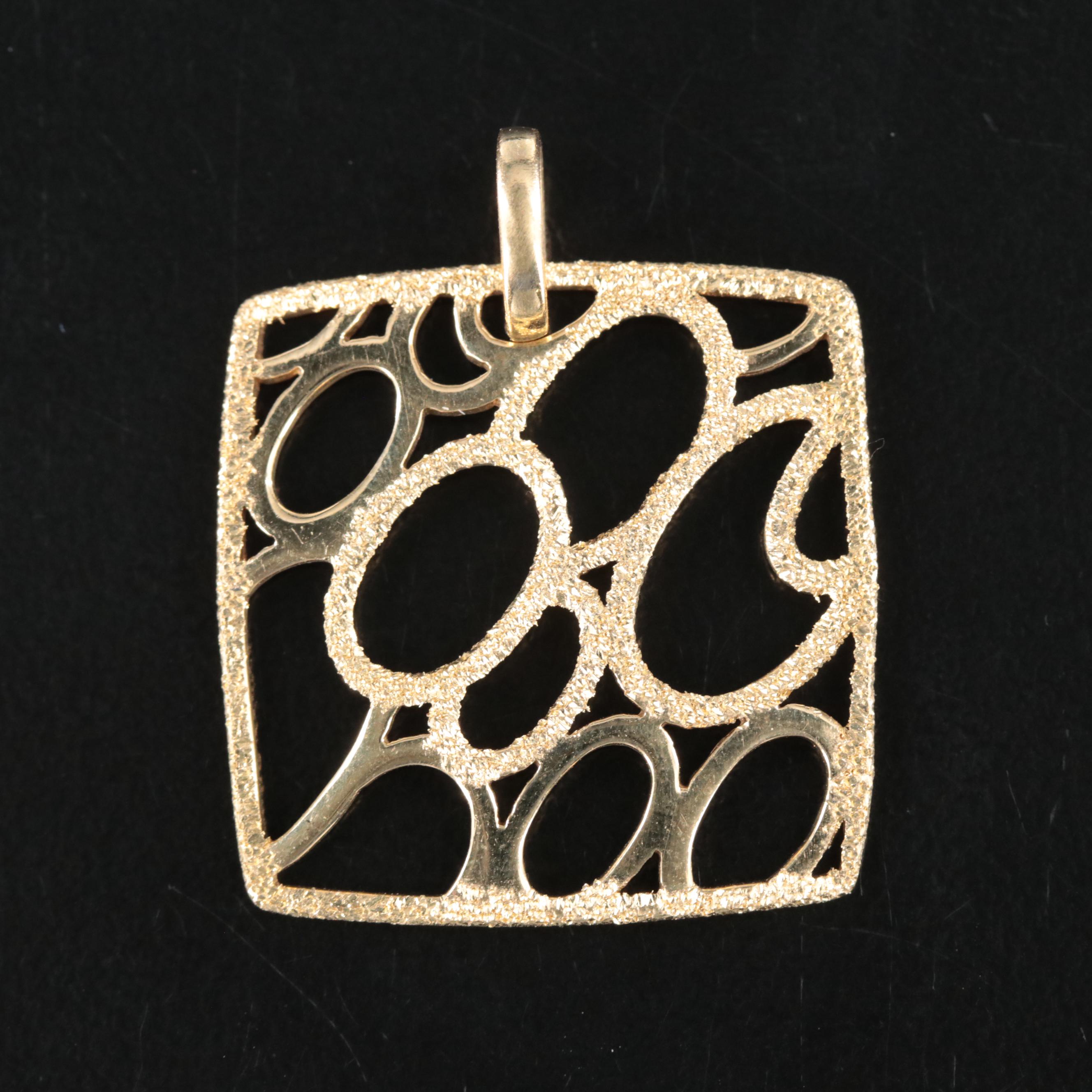 Italian 18K Geometric Pendant
