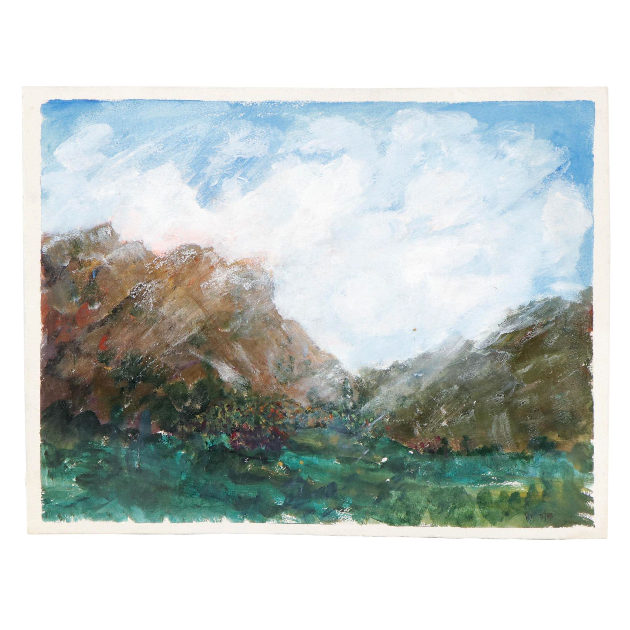 Deborah Kriger Landscape Oil Painting, Late 20th Century