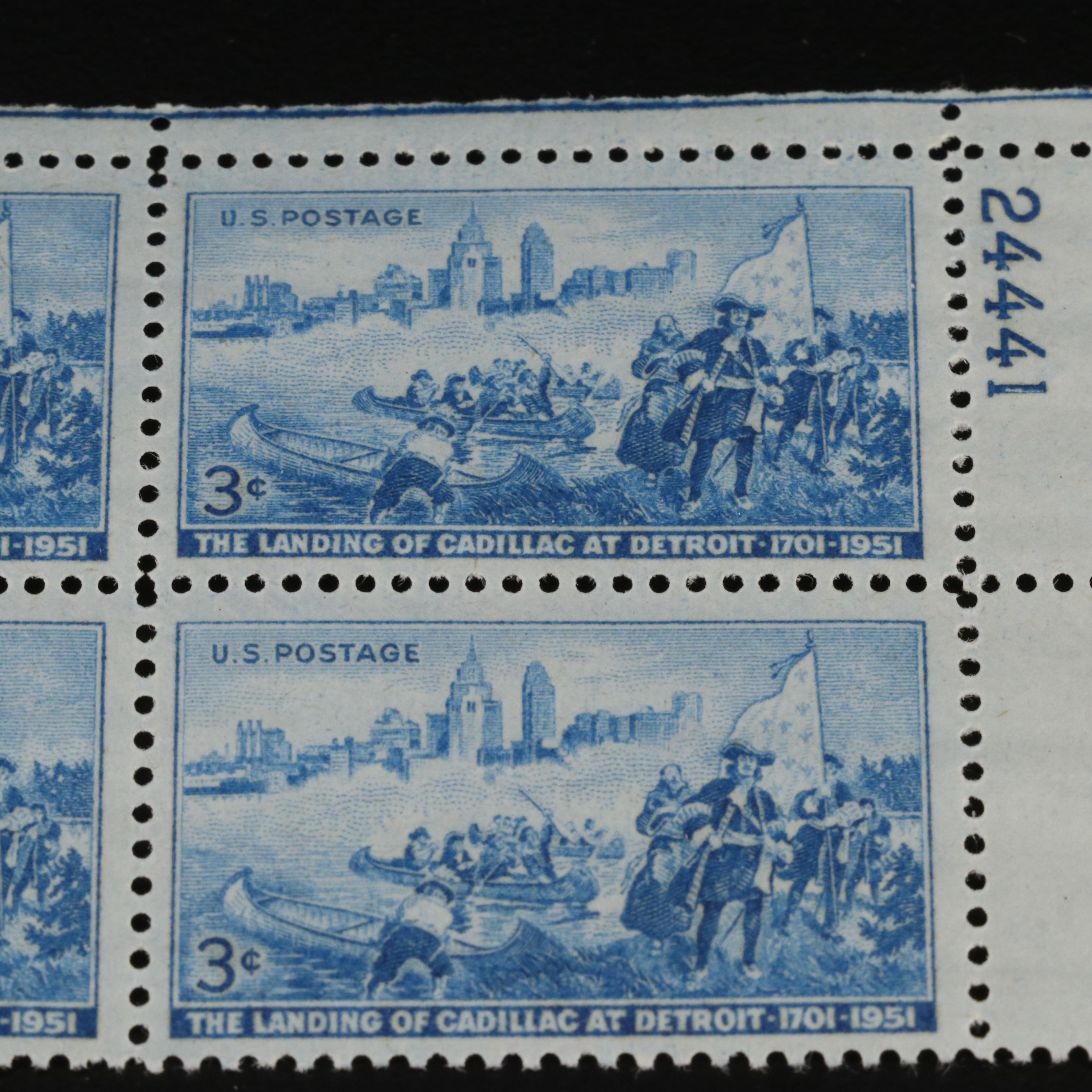 1,000 U.S. Postage Stamp Plate Blocks, 1940s-1950s