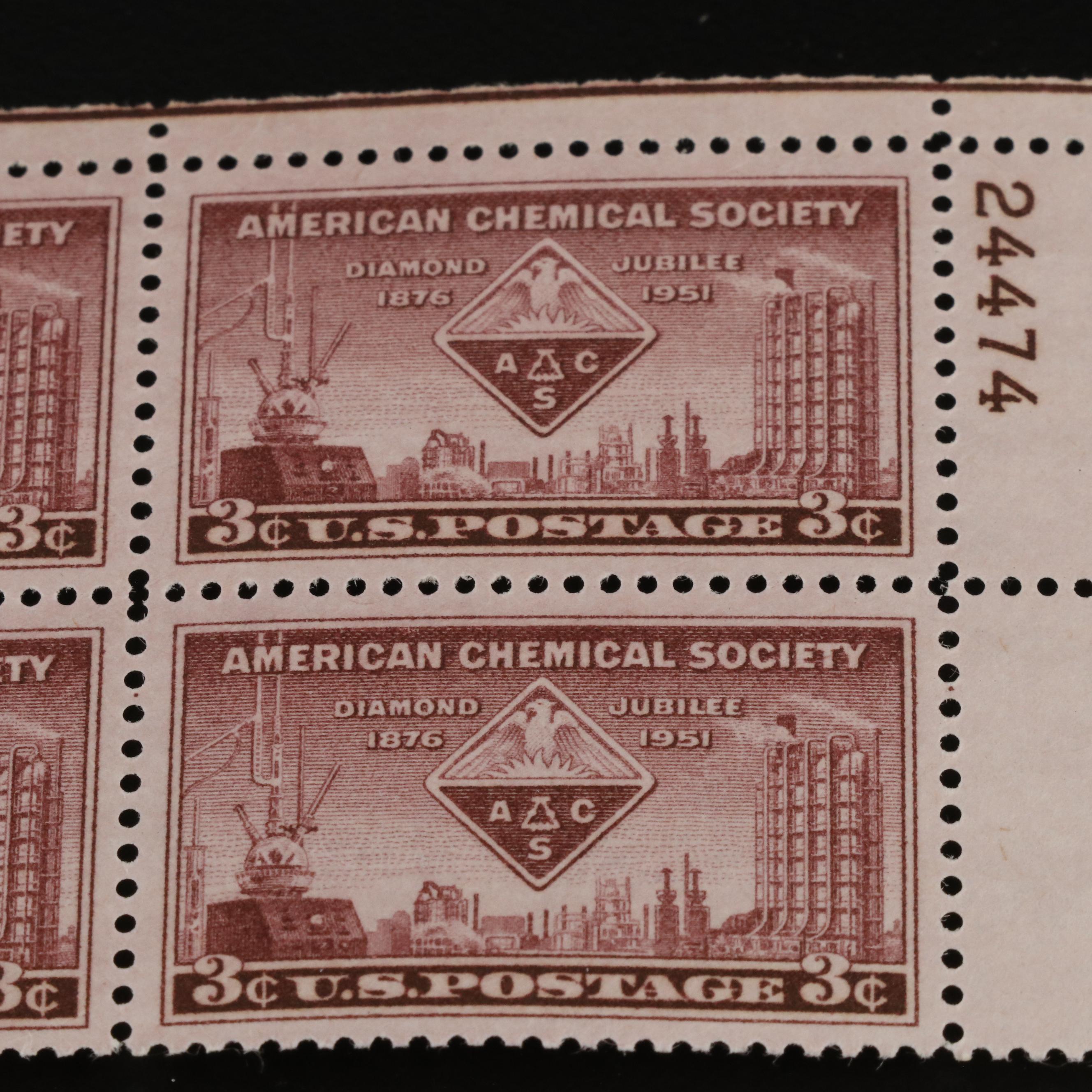 1,000 U.S. Postage Stamp Plate Blocks, 1940s-1950s