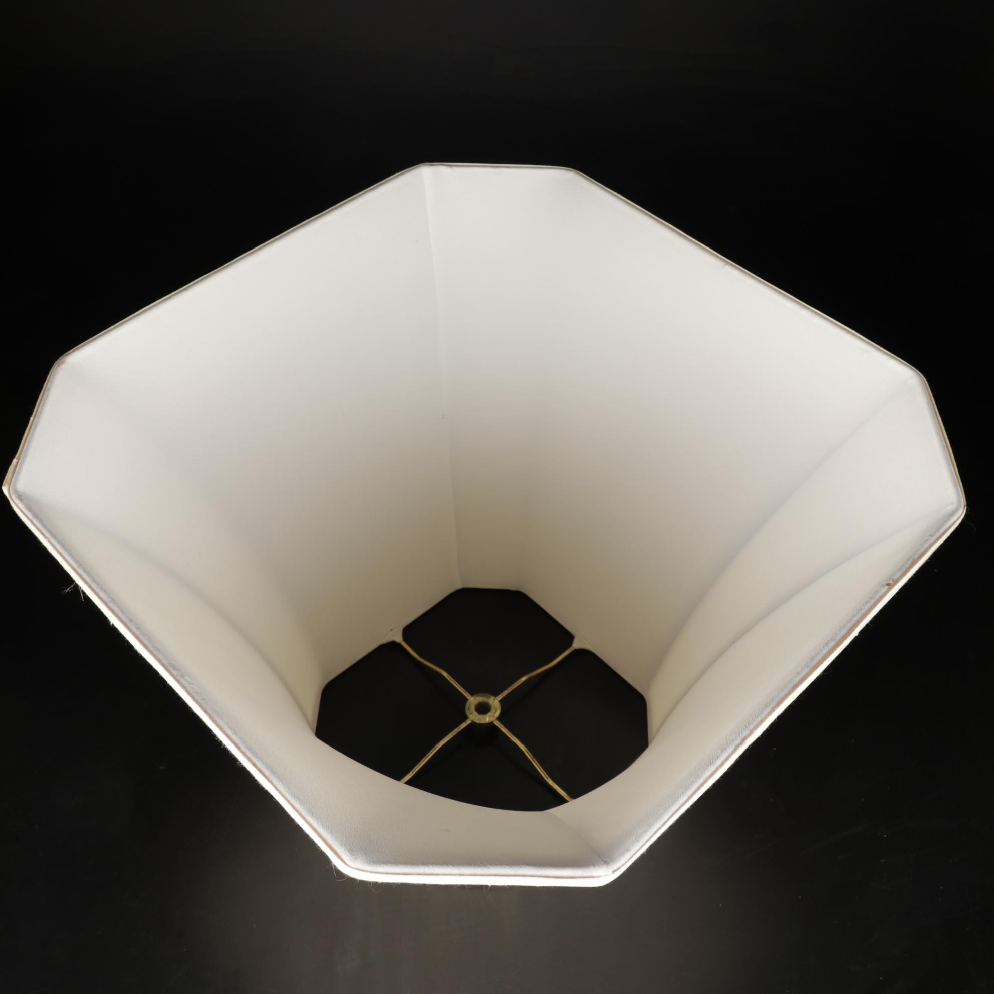 Marbro Lamp Co. Brass and Crystal Table Lamp Featured with Pair of Gilt Frames