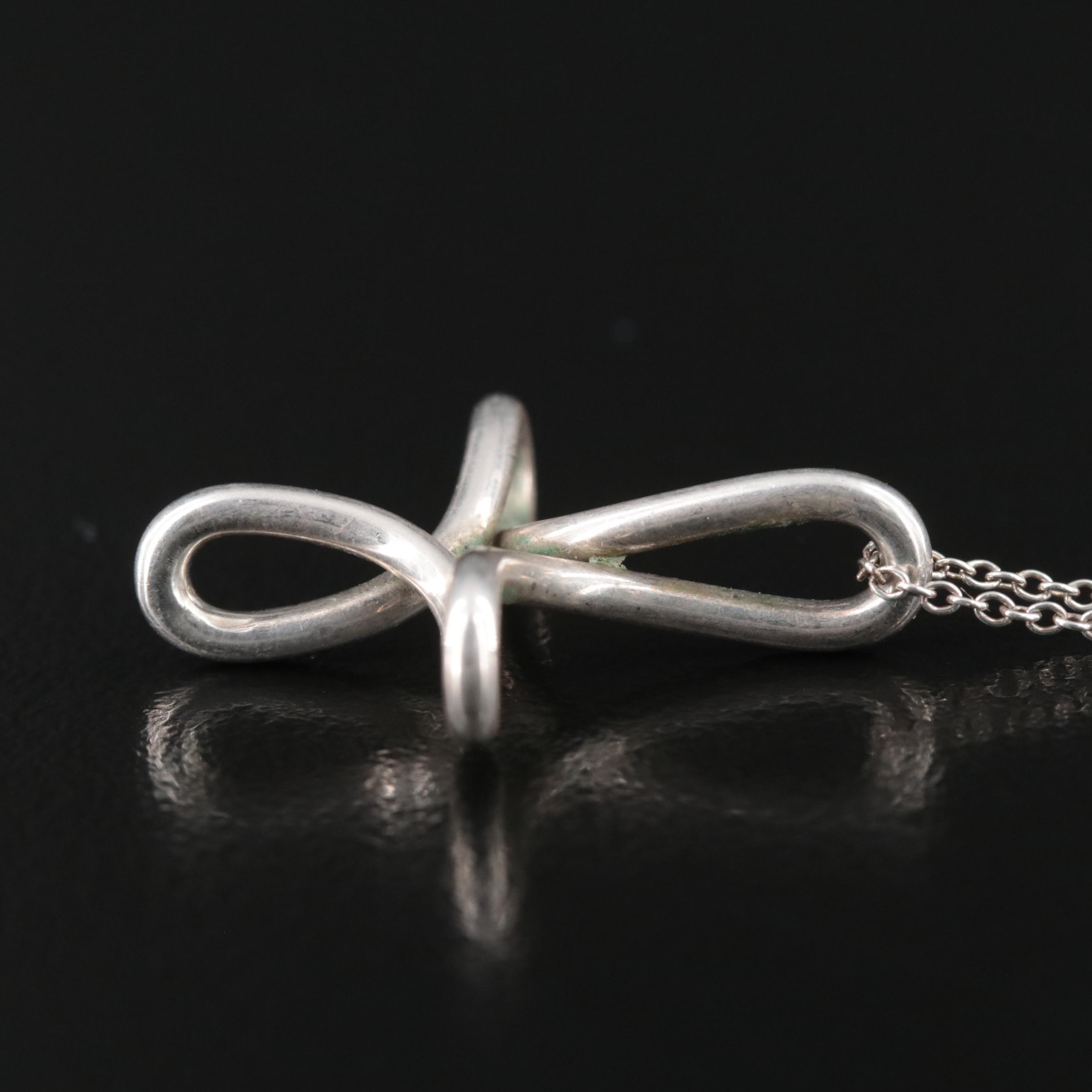 Elsa Peretti for Tiffany & Co. Sterling Infinity Cross Pendant Necklace