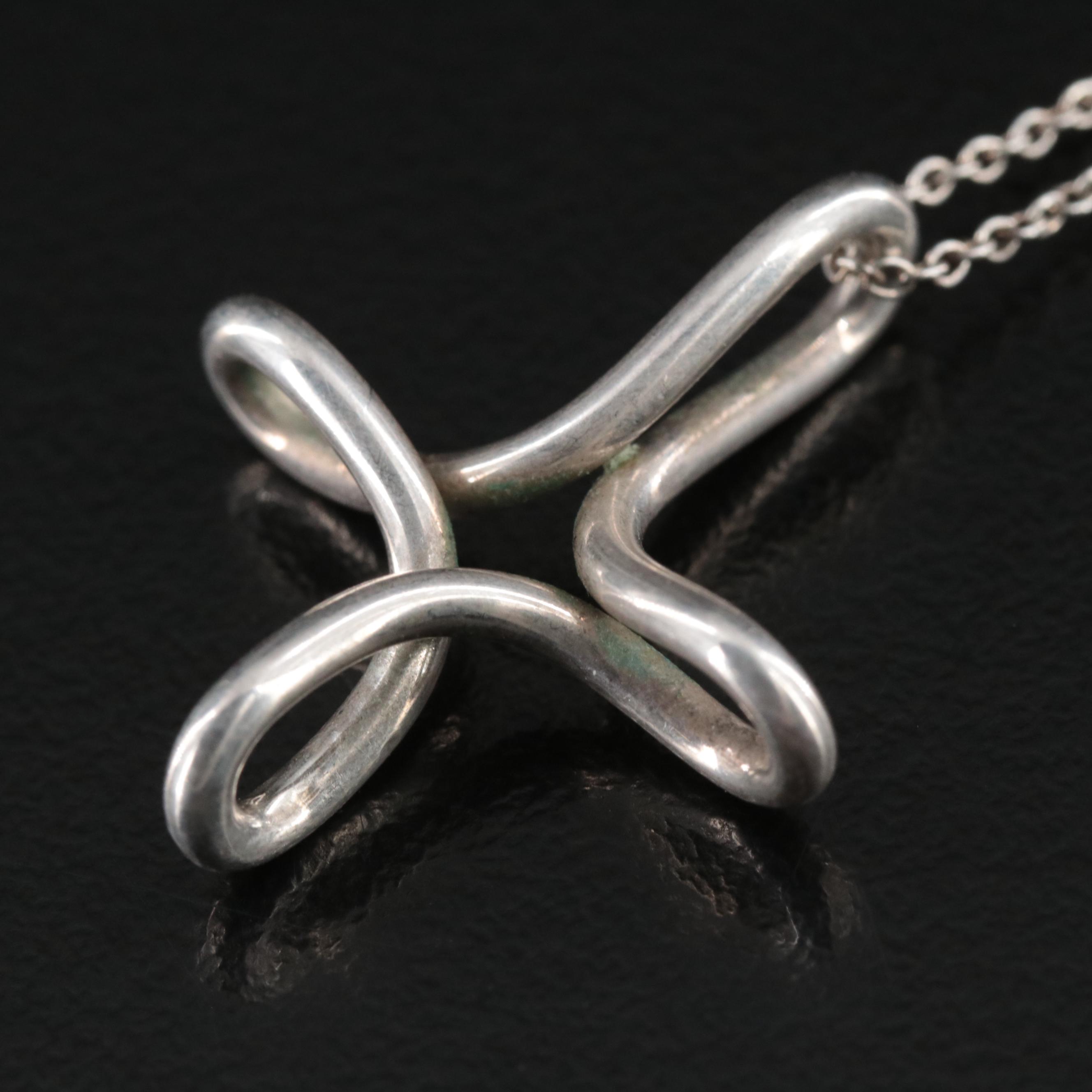 Elsa Peretti for Tiffany & Co. Sterling Infinity Cross Pendant Necklace