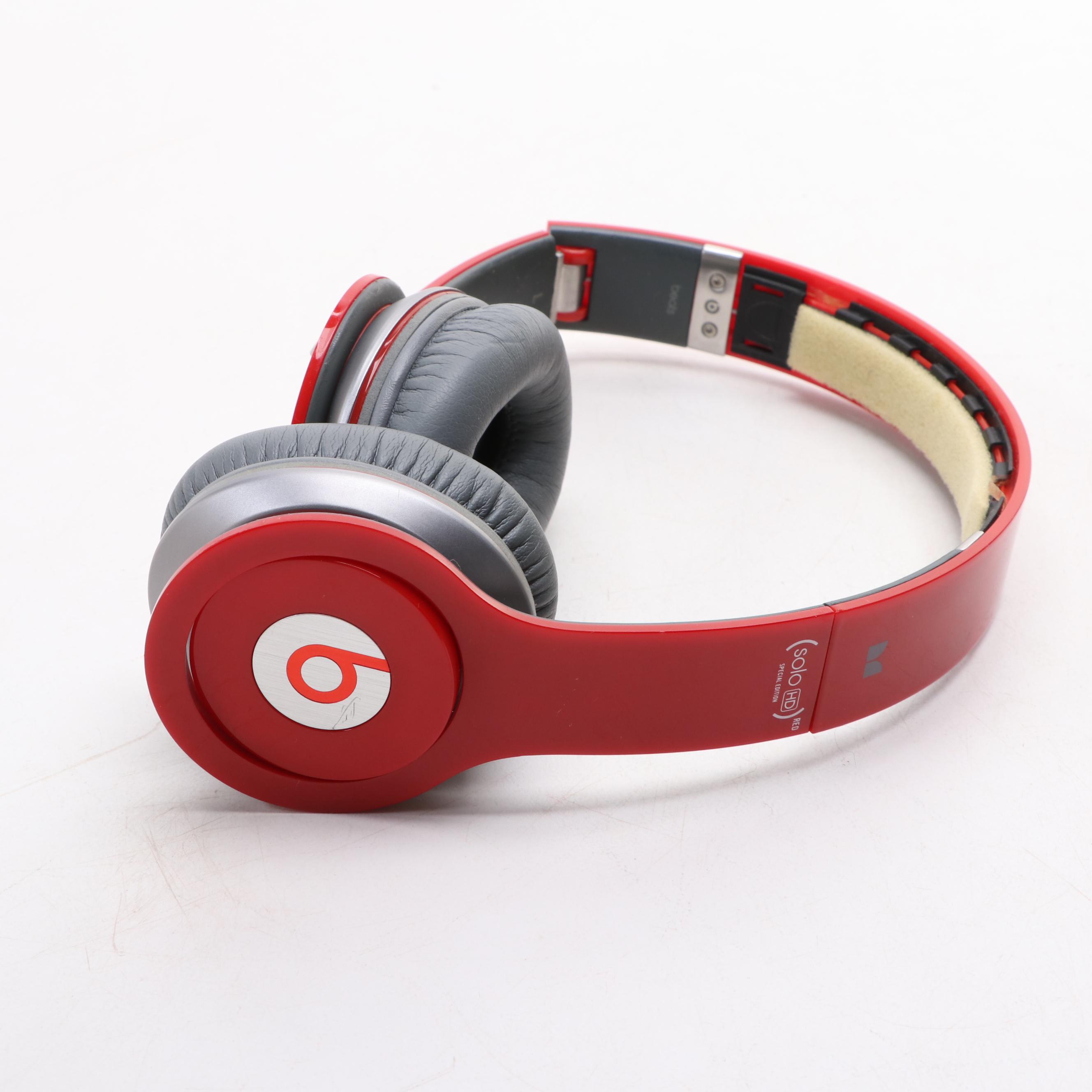 Beats by Dre Solo HD Red Edition On-Ear Headphones with In-Ear Wired Headphones