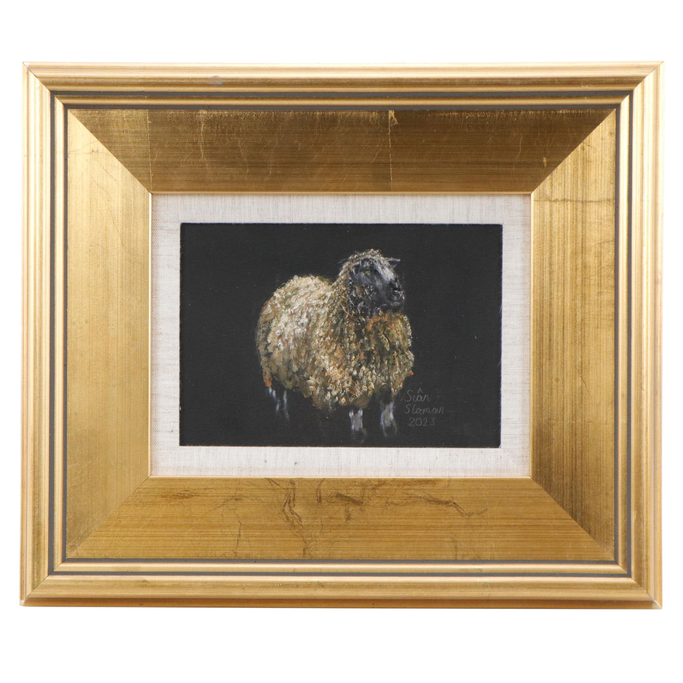 Siân Sloman Oil Painting of Sheep, 2023
