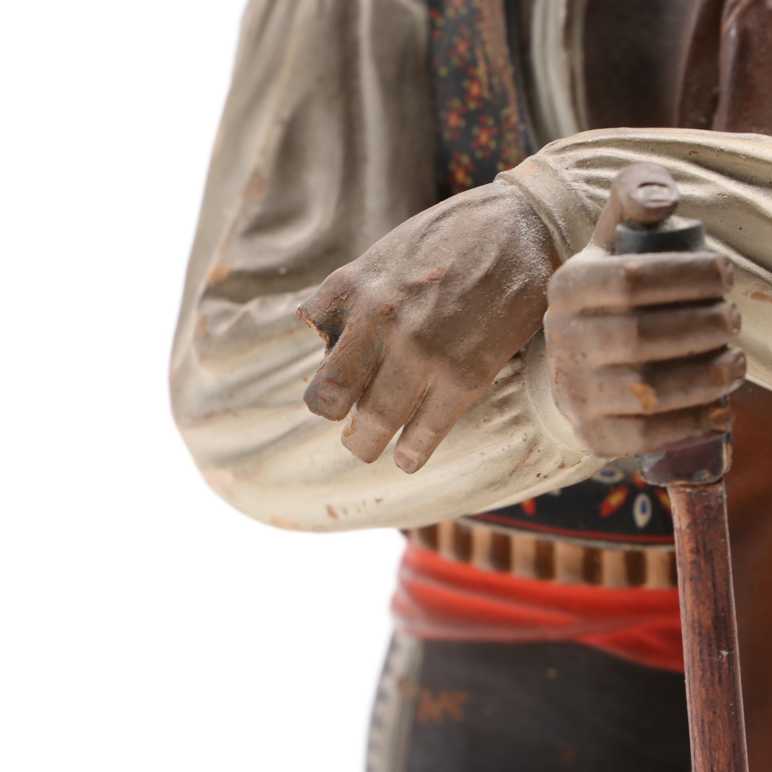 Pair of Jose Cubero Spanish Cold-Painted Terracotta Figures