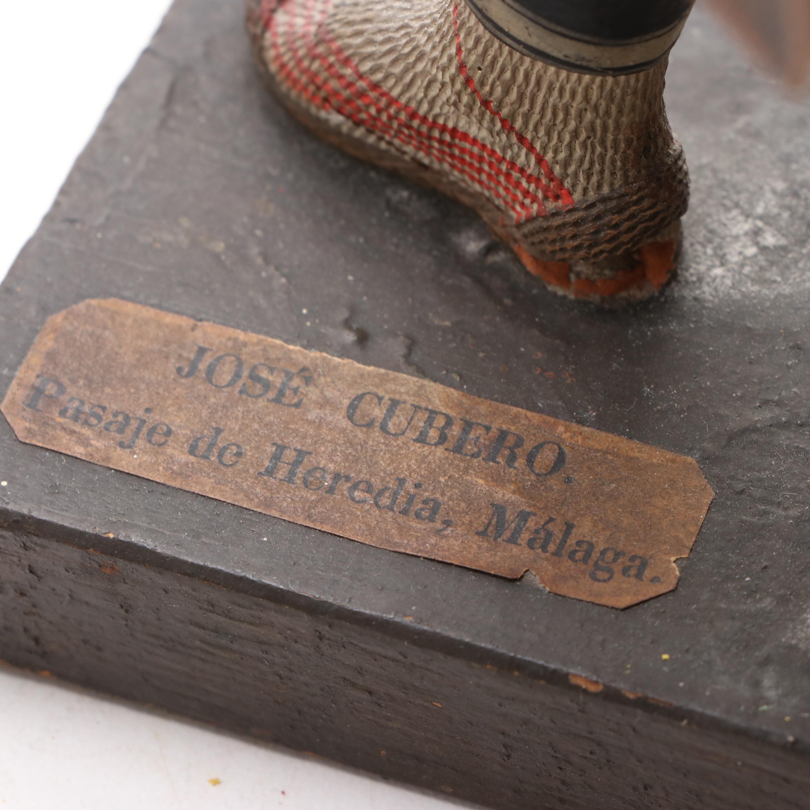 Pair of Jose Cubero Spanish Cold-Painted Terracotta Figures