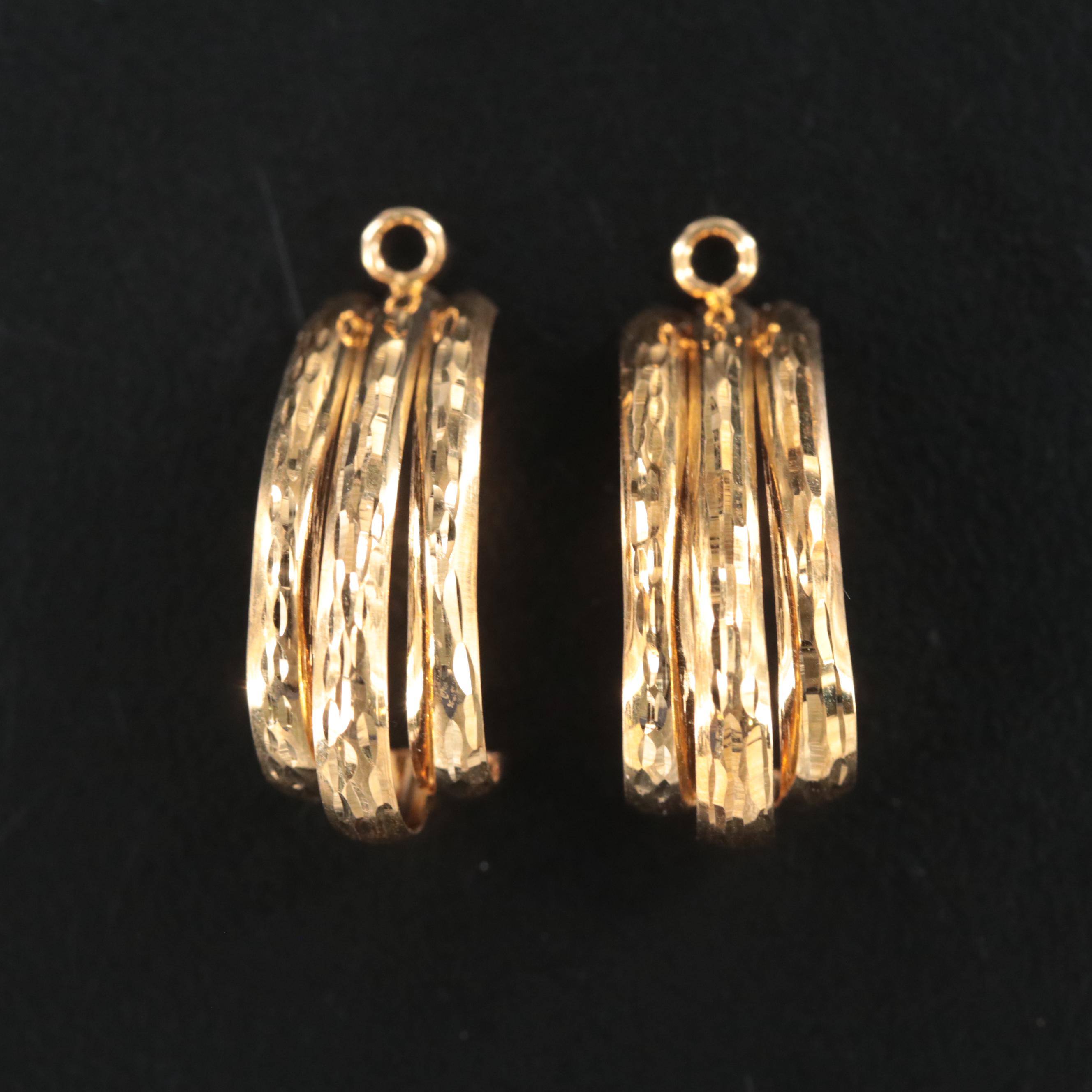 18K J Hoop Earring Enhancers EBTH