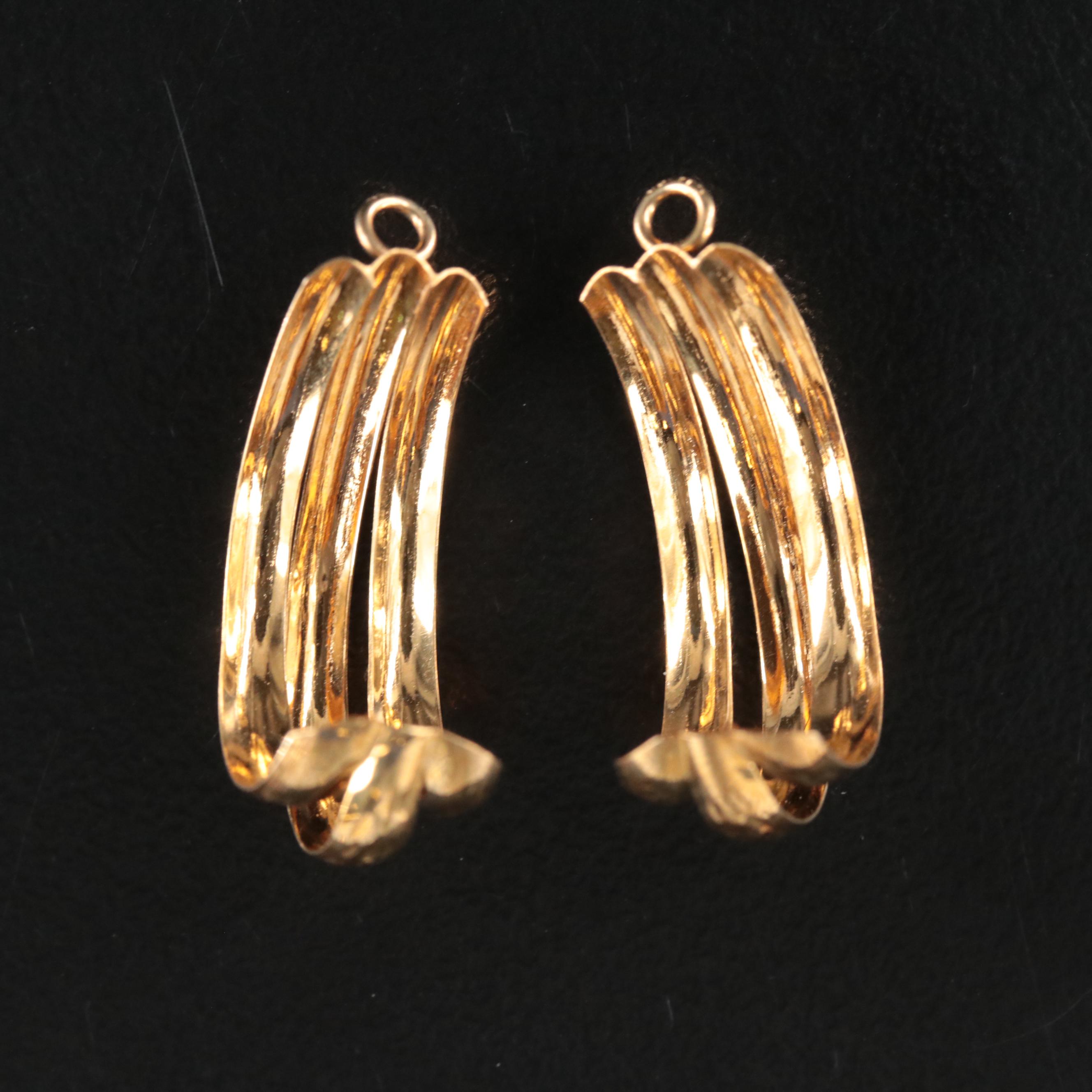 18K J Hoop Earring Enhancers EBTH