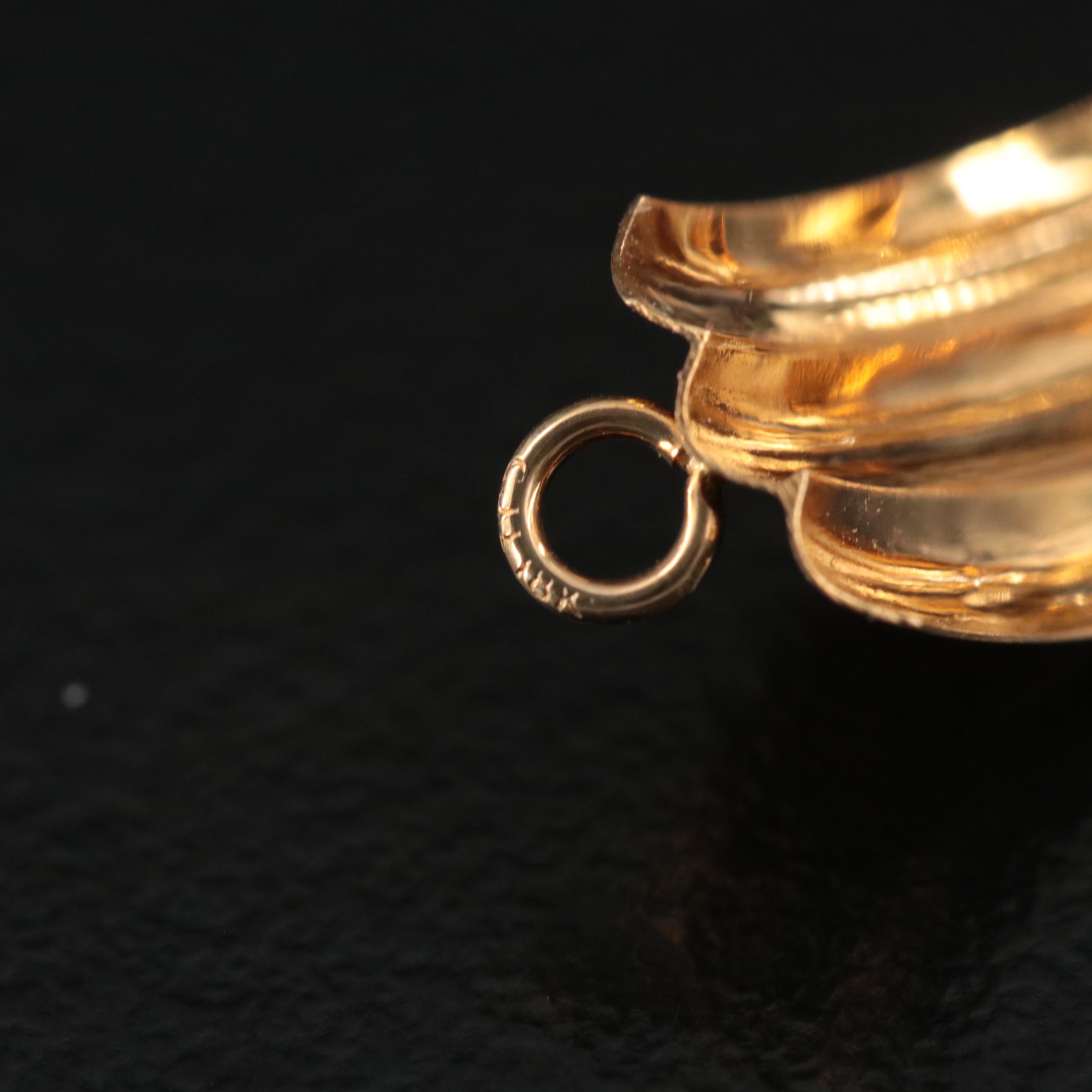 18K J Hoop Earring Enhancers EBTH