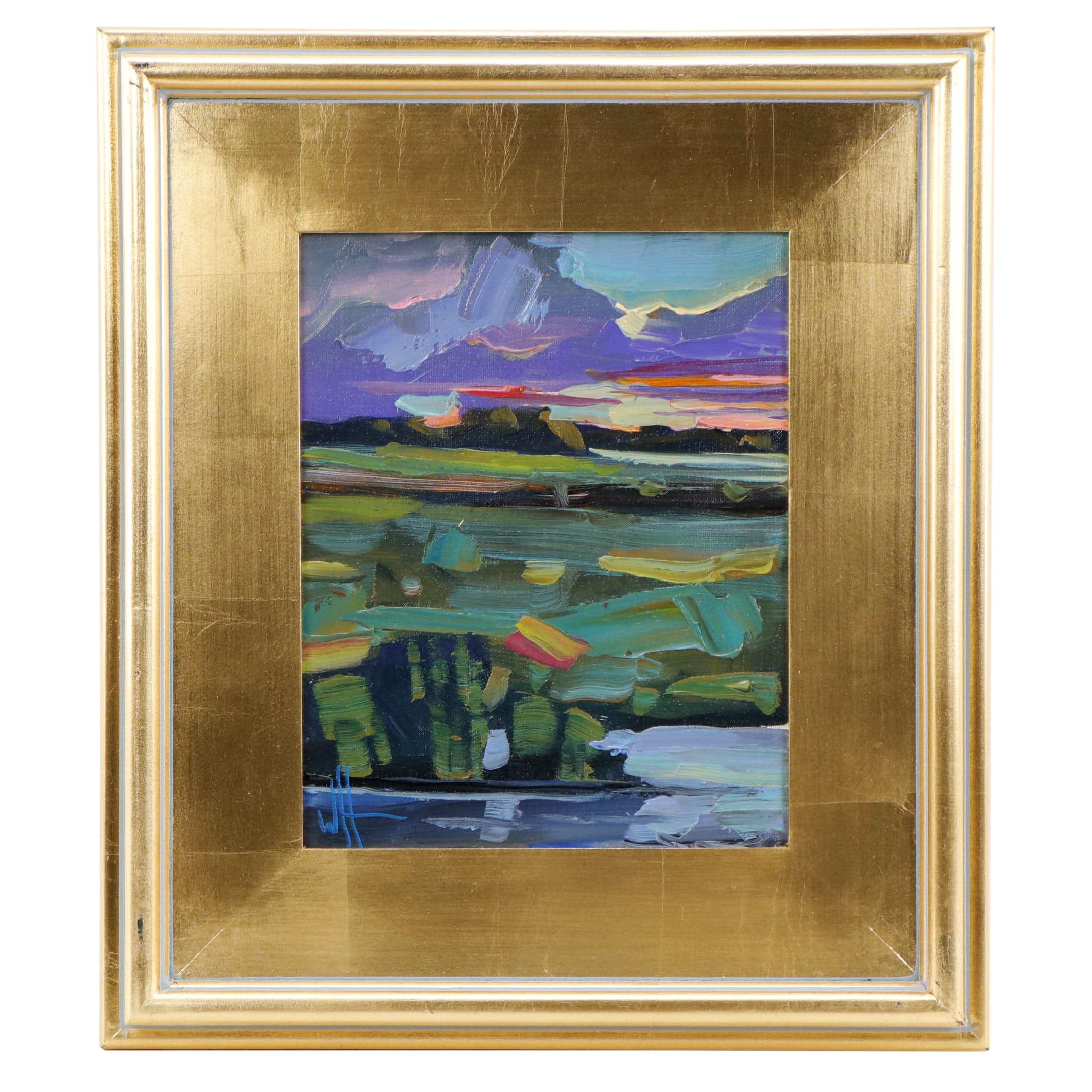 William Hawkins Western Landscape Oil Painting, 2023