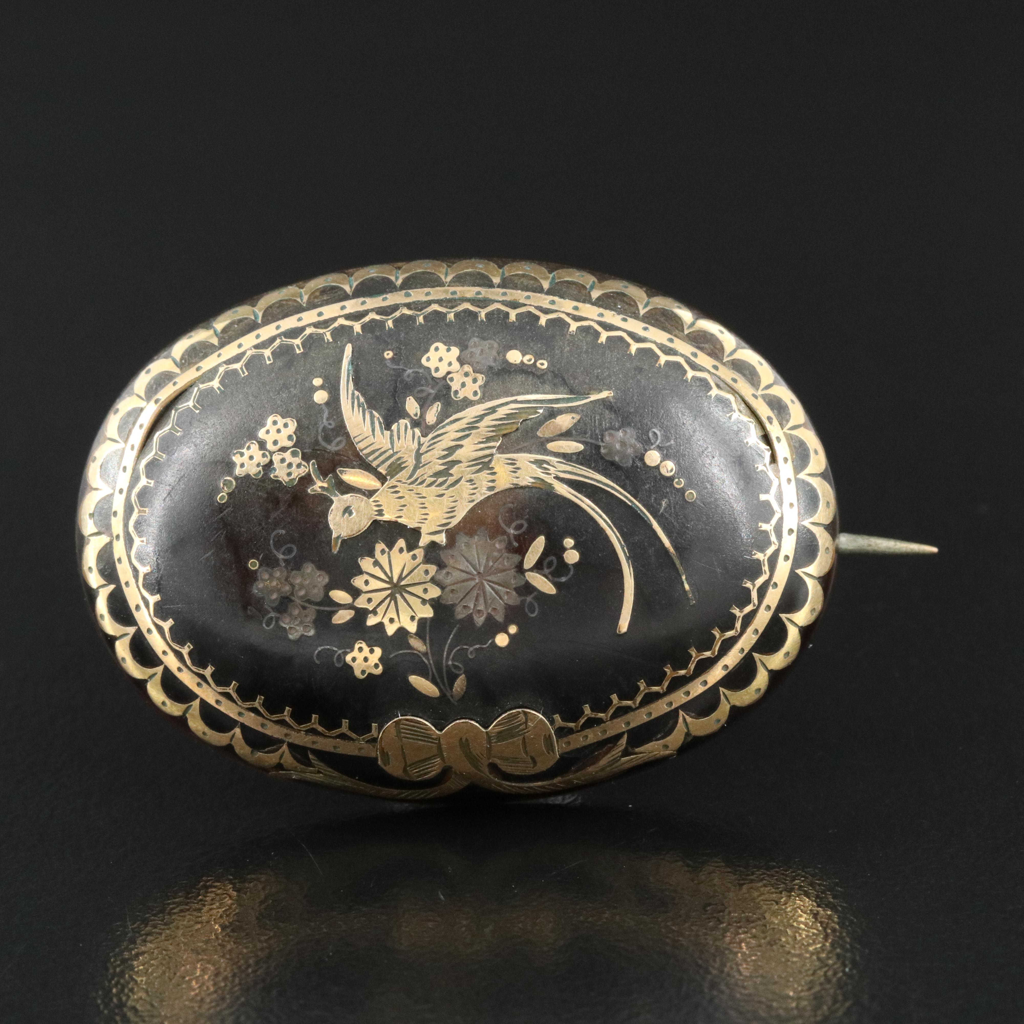 Vintage Tortoise Shell Brooch