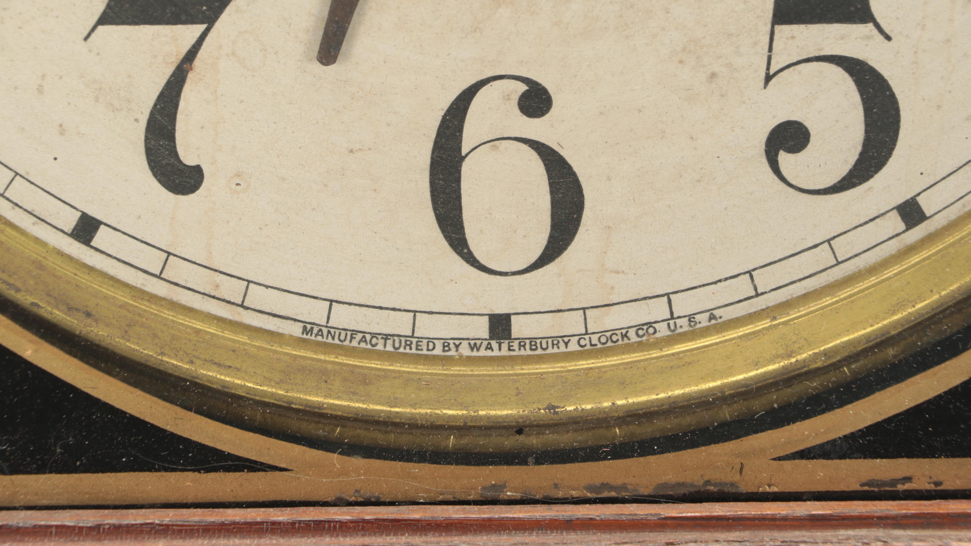 Waterbury  "Crane" Regulator Clock, Early 20th Century