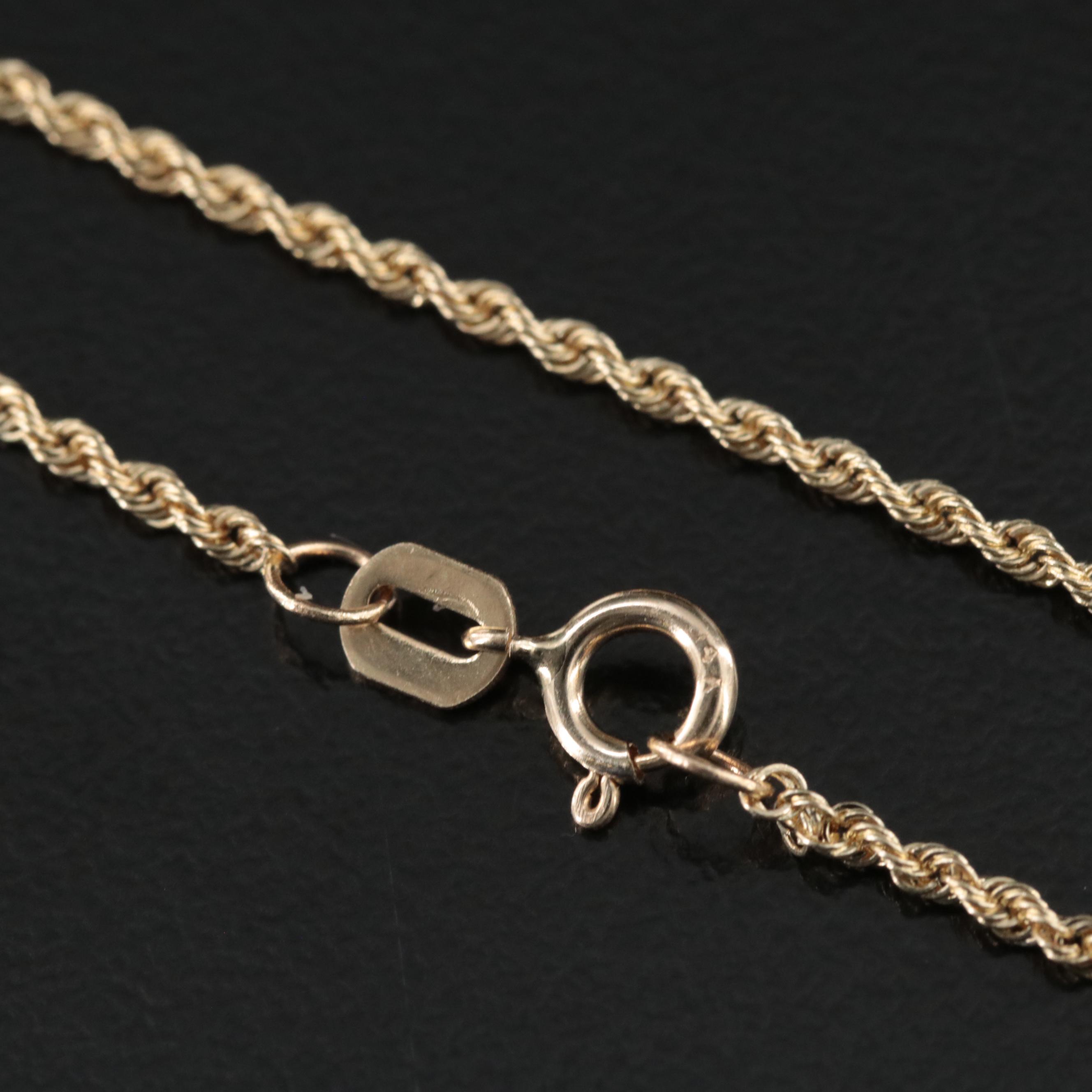 14K Rope Chain Bracelet