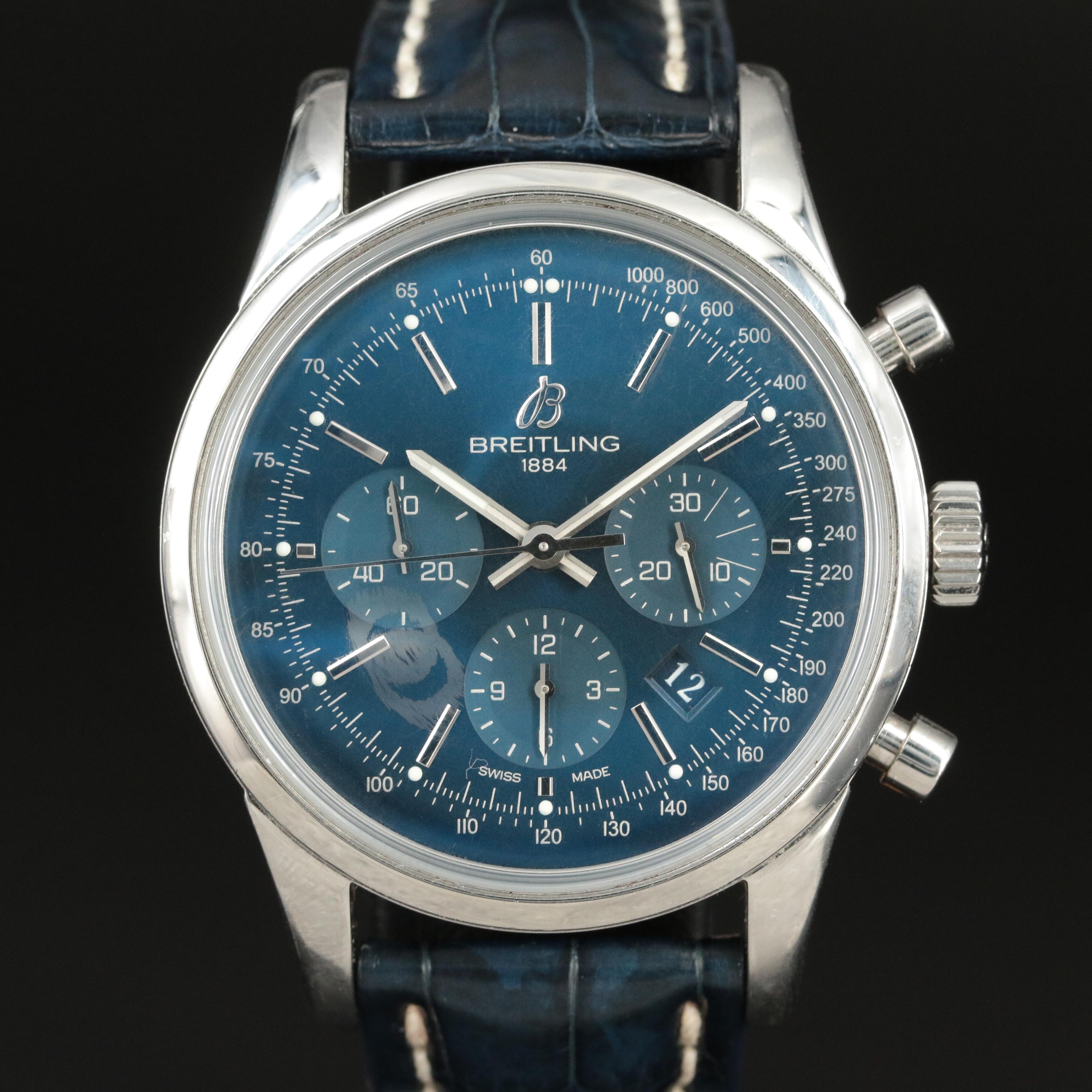 Breitling Transocean Chronograph Limited Edition Exhibition Back Watch